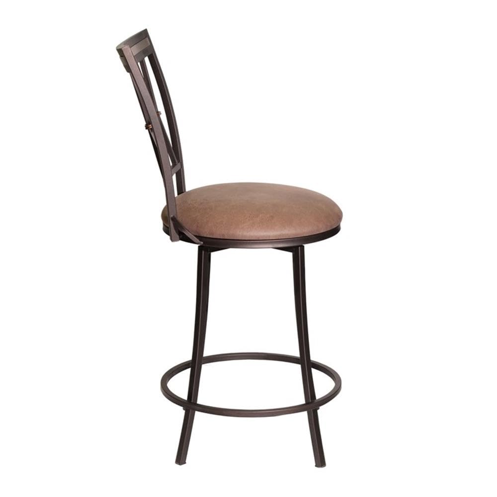 Steve Silver Sedona Swivel Stool Counter Chair - Light Brown Bar Stool with 360 Degree Swivel, 22.52 x 22.24 x 41.02 Inches - Perfect for Kitchen Island, Breakfast Bar, Dining Room & Home Office