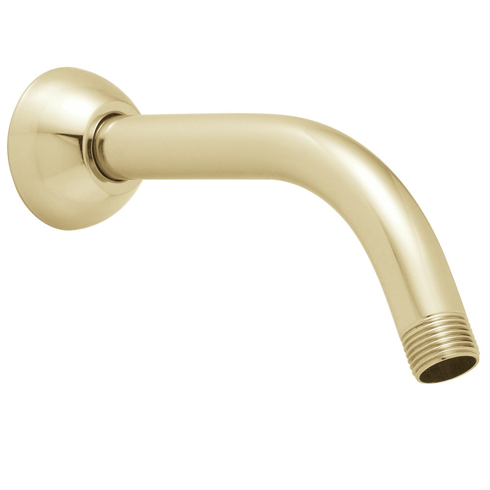 Speakman S-2500-PB 7-Inch Polished Brass Shower Arm and Flange Set - Modern Bathroom Fixture for Shower Renovation & Home Upgrade - Perfect for Spa-Like Experience and Luxury Bathroom Decor
