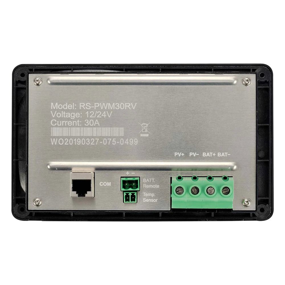 Rich Solar 30 Amp MPPT Solar Charge Controller with LCD Display - Waterproof & Flush Mount for RV, Boat, Off-Grid Power Systems
