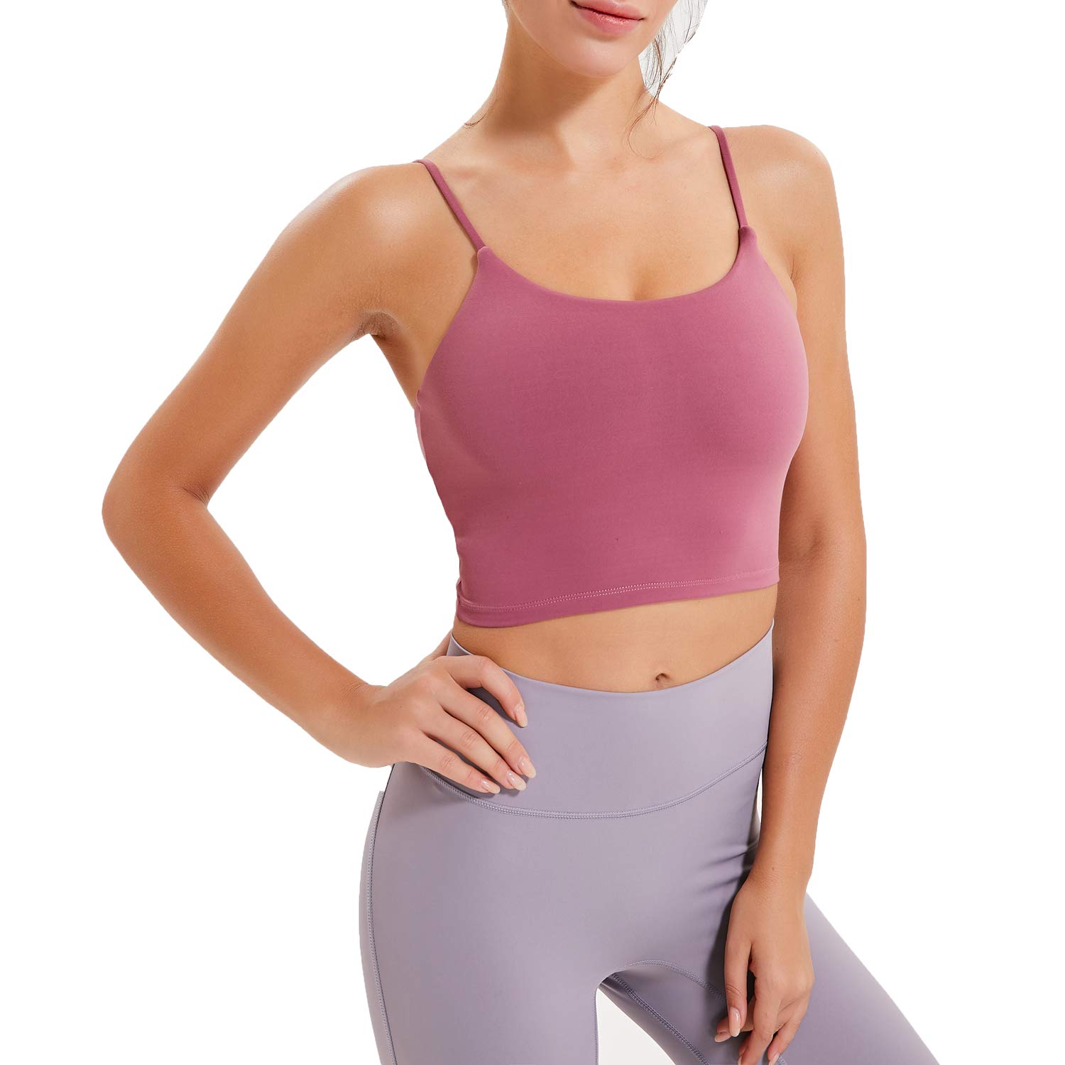Lemedy Women's Padded Sports Bra - High Impact Workout Top for Running, Yoga & Fitness - Breathable Sleeveless Tank Top with Support - Perfect for Gym, Cardio & Active Lifestyle