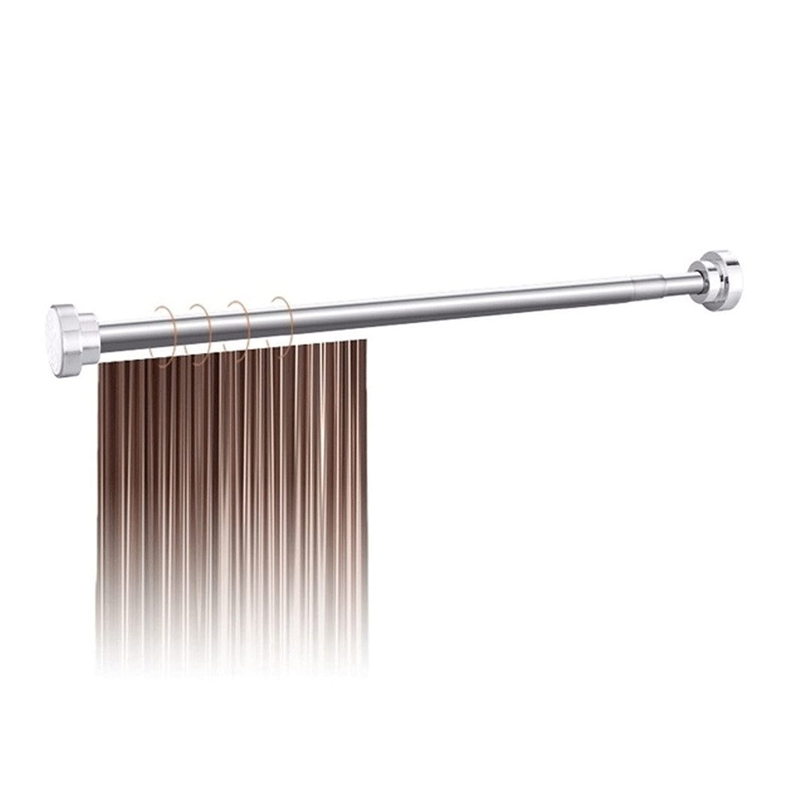 Stainless Steel Telescopic Shower Curtain Rod - Adjustable 70-300cm (110-200cm) for Bathroom, Shower & Closet - Rustproof Durable Shower Rail for Hanging Curtains & Clothes - Perfect for Small Spaces & Renovations