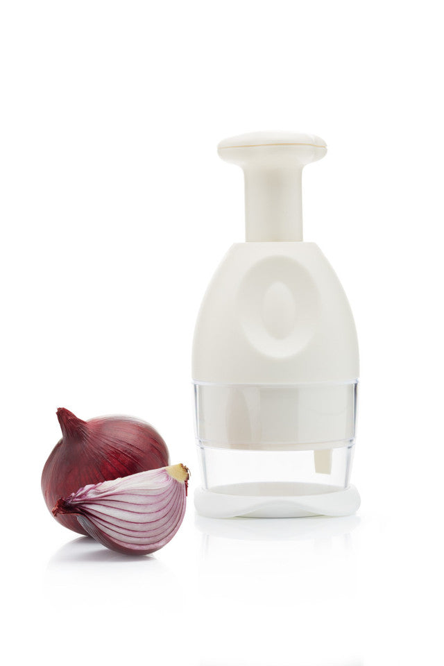 KitchenCraft Food Chopper with Revolving Blade - Manual Vegetable Cutter for Onions, Nuts & Herbs - Perfect for Meal Prep, Salads & Cooking