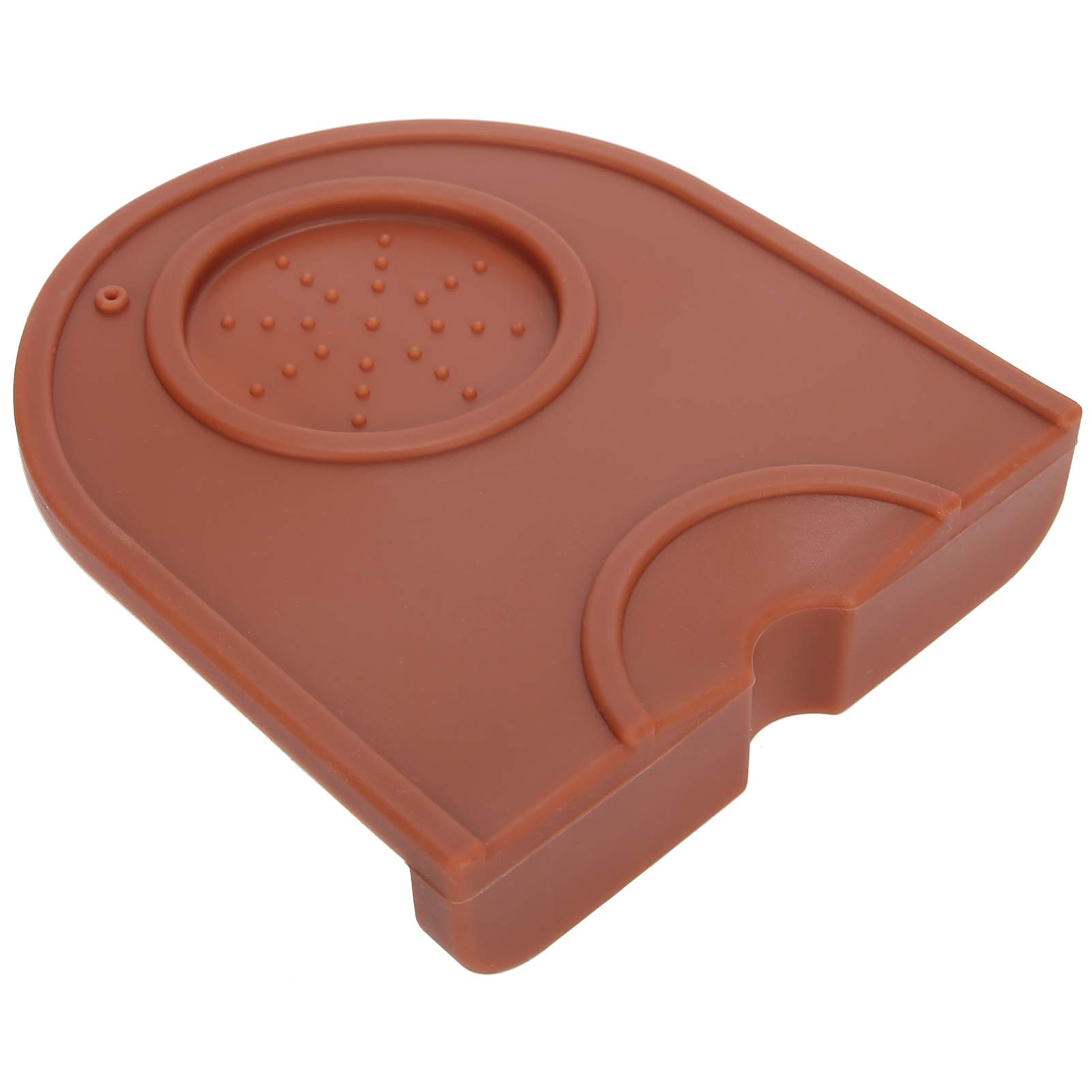 Premium Coffee Handle Pad - Non-Slip Heat Resistant Coffee Powder Mat - Flexible Kitchen Accessory for Espresso Machines (Brown, Small Size) - Perfect for Home Baristas & Coffee Shops