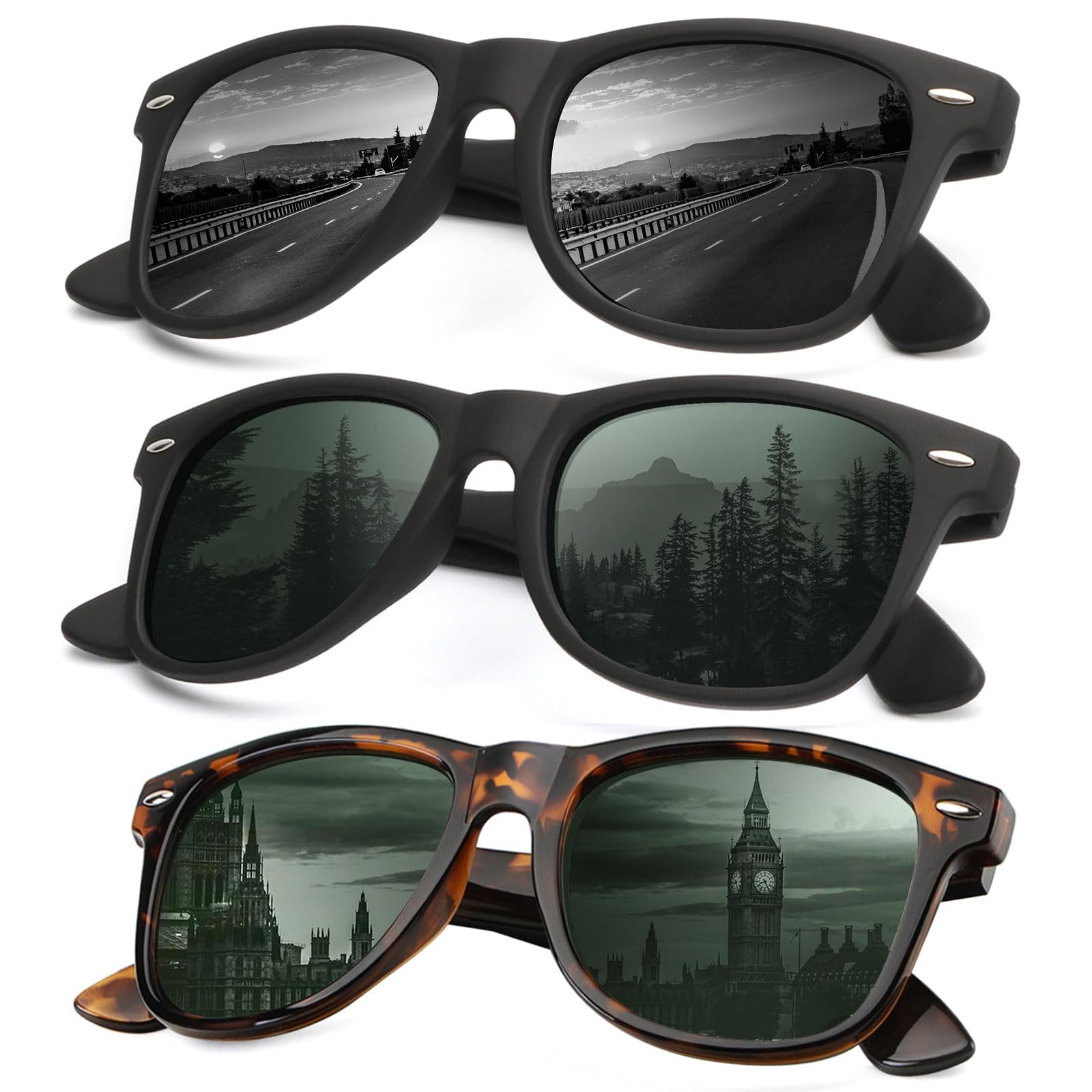Polarized Sunglasses for Men & Women - UV Protection Unisex Driving Shades - Perfect for Outdoor Sports, Beach, and Daily Wear
