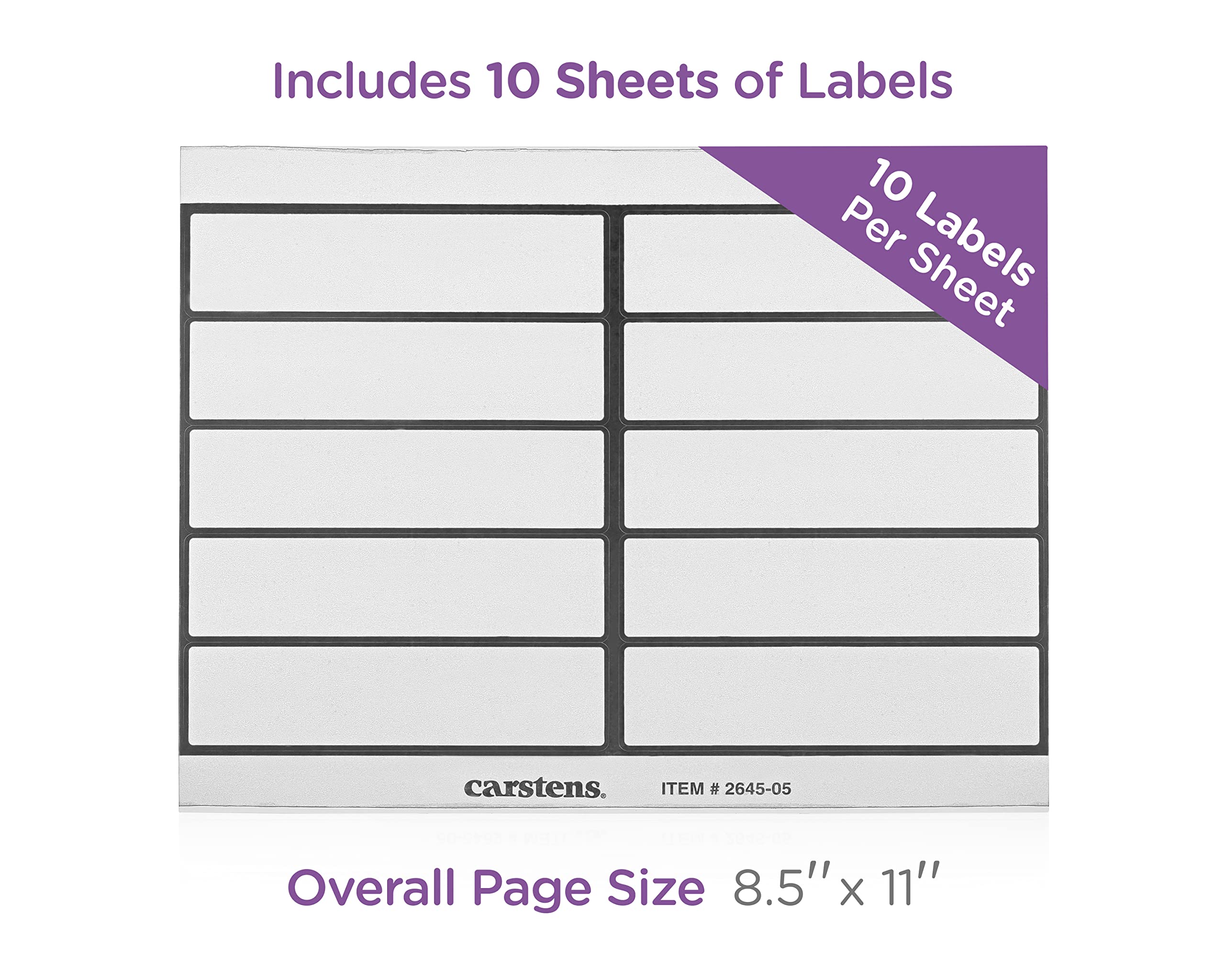 Carstens Adhesive Binder Spine Labels - 5 3/8