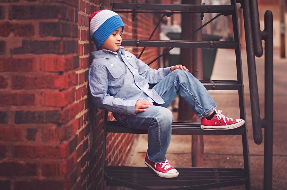 Adorable Baby Boy's Striped Beanie Hat - Soft Knit Winter Newborn Cap for Photoshoots & Outdoor Adventures