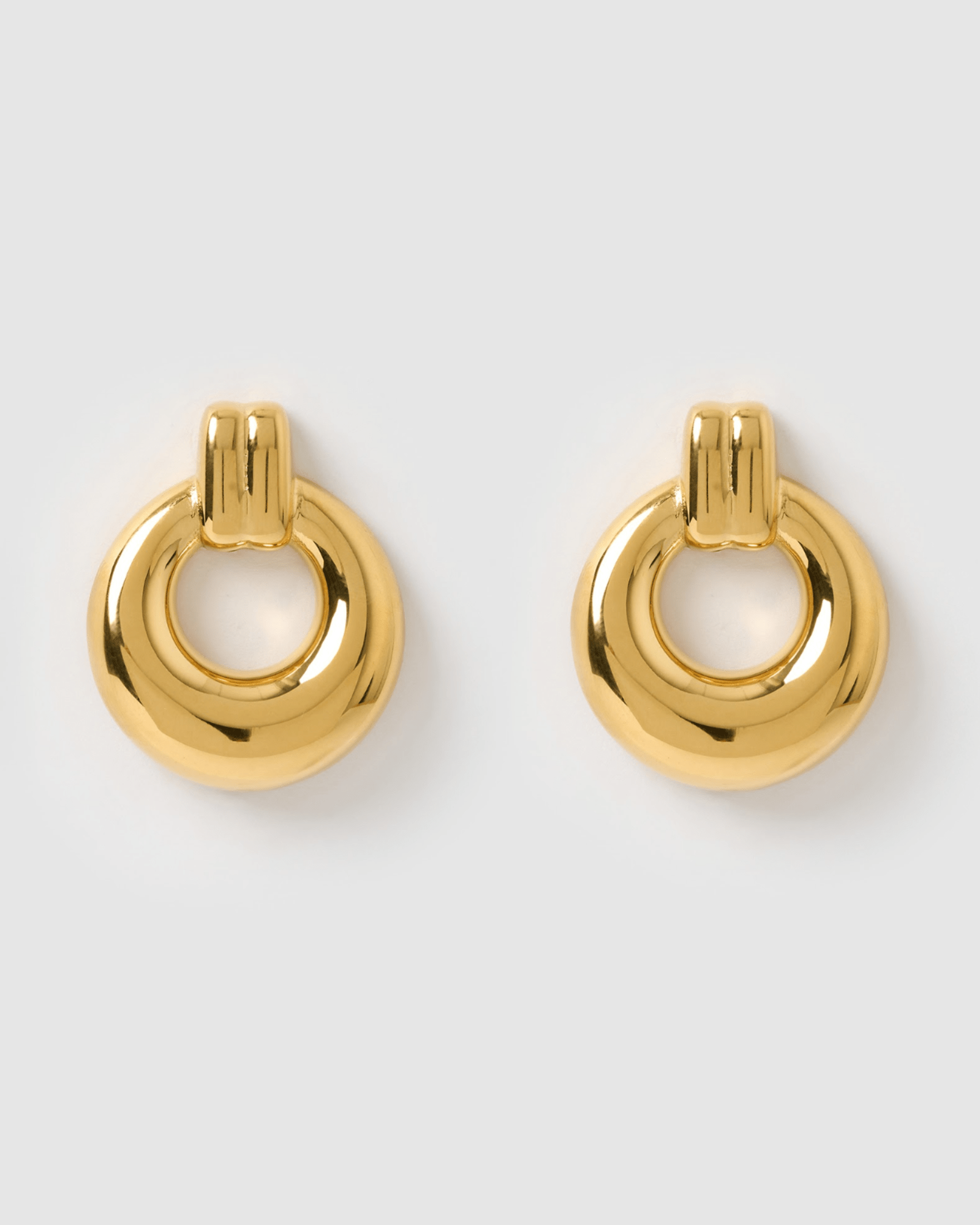 Izoa Gianna Stud Earrings for Women - Elegant Gold Plated Cubic Zirconia Earrings | Perfect for Everyday Wear, Parties & Special Occasions