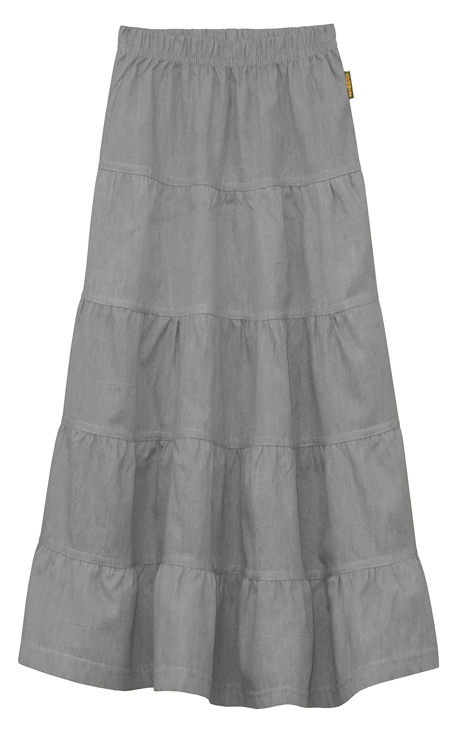 Baby Girls' Long Denim Tiered Skirt (4-18 Years) - Casual & Playtime Outfit