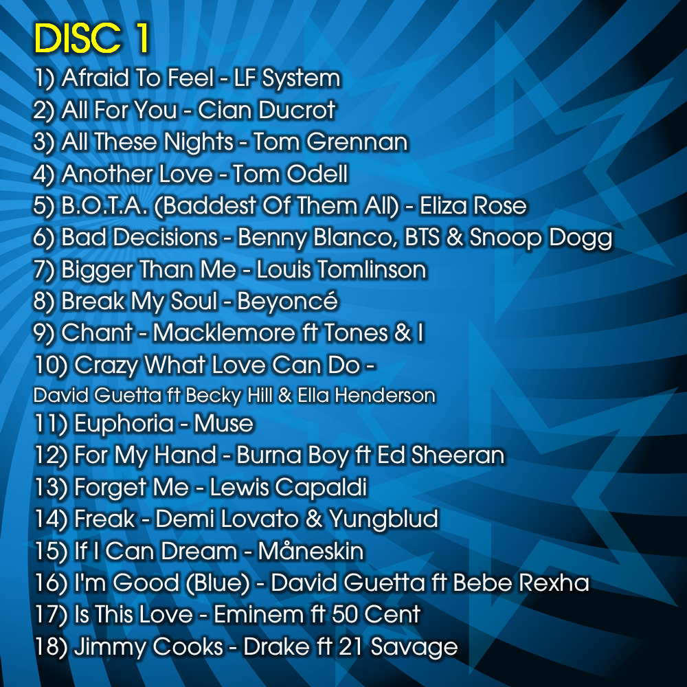 Mr Entertainer Karaoke Chart Hits Update Autumn 2022 - Latest Popular Songs for Home Parties & Entertainment