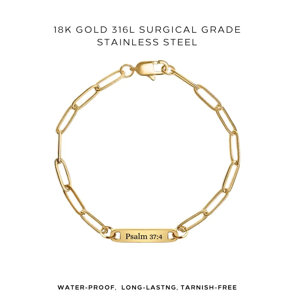 Personalized Engraved Paperclip Bracelet - Custom Name Jewelry Gift for Women - $35.00 - Perfect for Birthdays, Anniversaries & Special Occasions