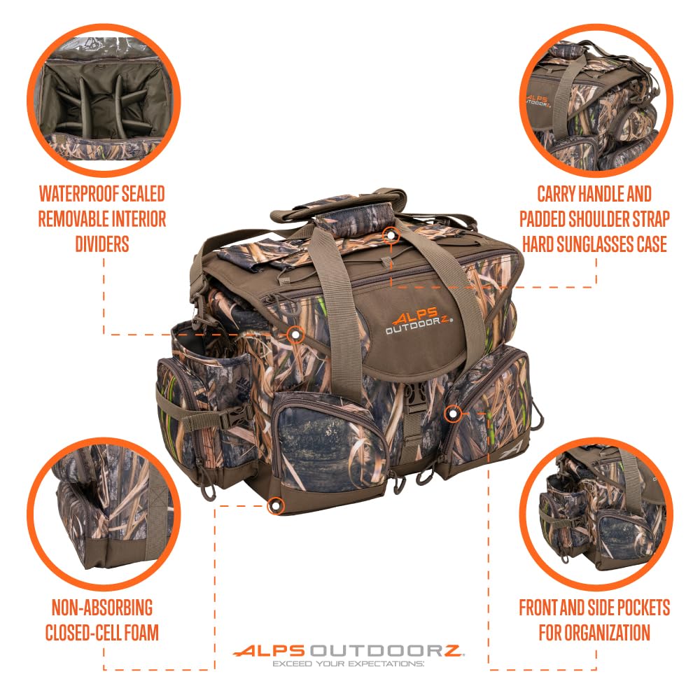 ALPS OutdoorZ Deluxe Floating Blind Bag - Waterproof Hunting Duffel Bag with Removable Dividers, Thermos Sleeve & Padded Shoulder Strap - Perfect for Duck Hunting, Waterfowl Hunting & Outdoor Adventures