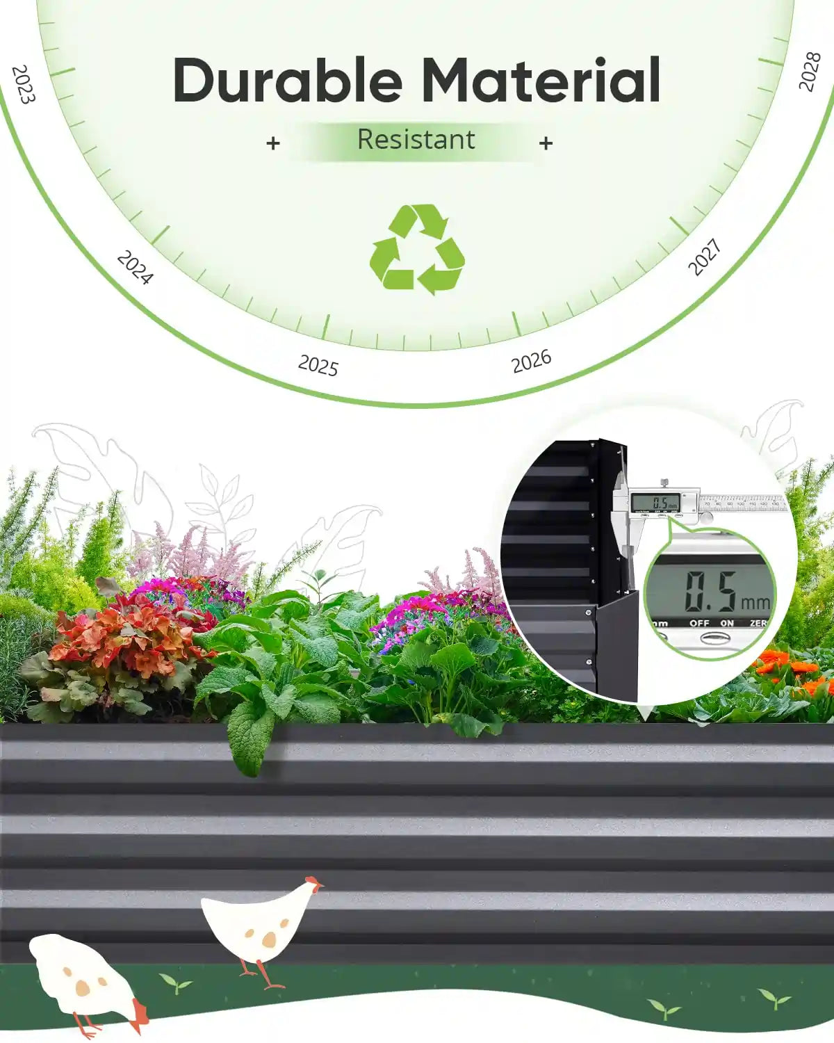 4' x 3' x 1' Galvanized Raised Garden Bed with Cover - Durable Outdoor Planter Box for Vegetables, Flowers & Herbs - Perfect for Backyard, Patio & Urban Gardening