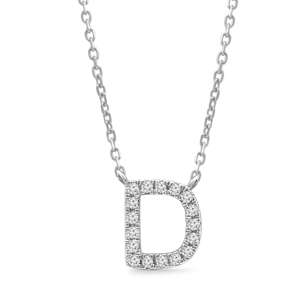 14K Yellow Gold Diamond Initial Charm Necklace - Personalized Classic Jewelry for Women | Perfect Gift for Birthday, Anniversary & Valentine's Day
