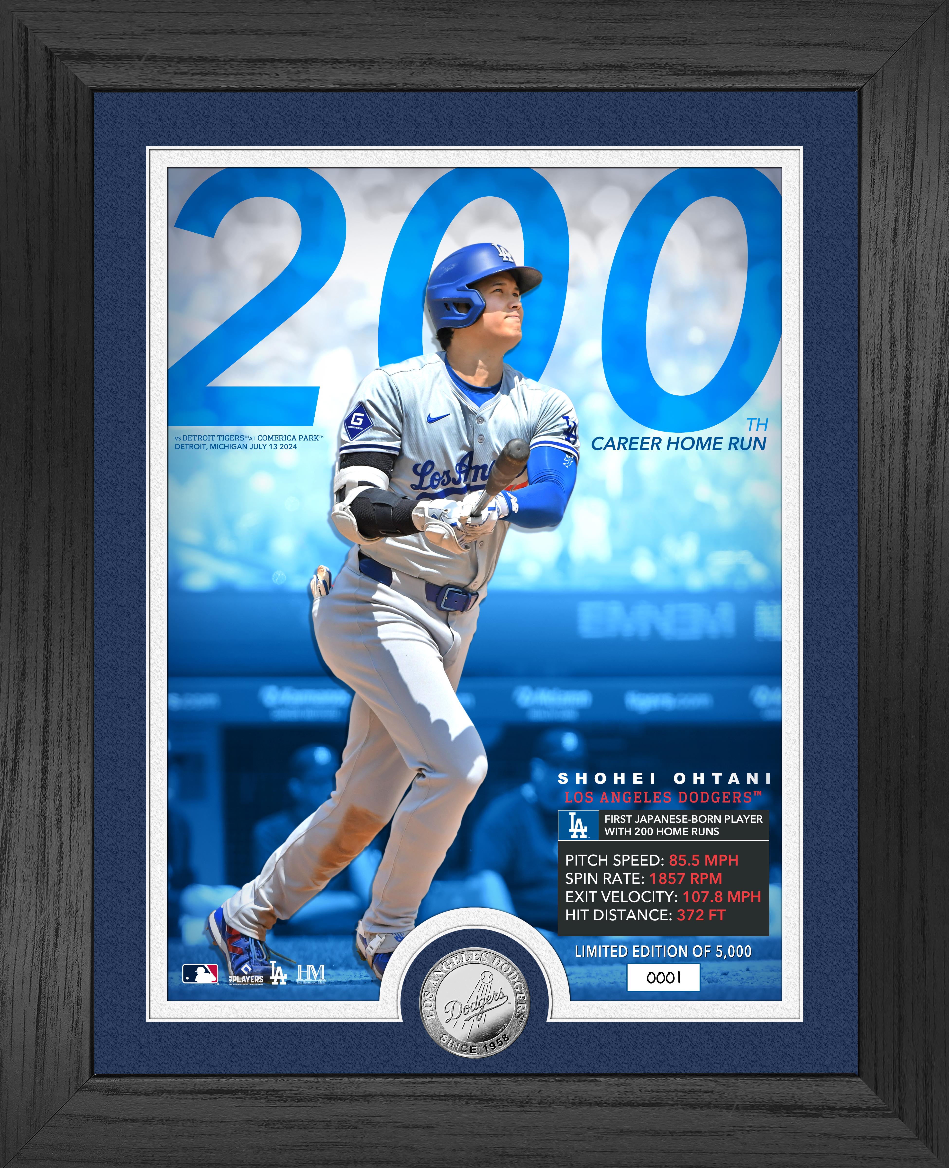 Shohei Ohtani 200th Career Home Run Commemorative Silver Coin - Limited Edition Collectible Photo Mint for Baseball Fans & Sports Memorabilia Collectors - Perfect for Display Cases, Fan Cave Decor, or Gift for MLB Enthusiasts