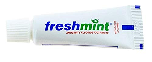 720 Pieces Freshmint .6 oz Anticavity Fluoride Toothpaste Bulk Pack - Travel Size Dental Care for Hotels, Schools, and On-the-Go Hygiene Essentials