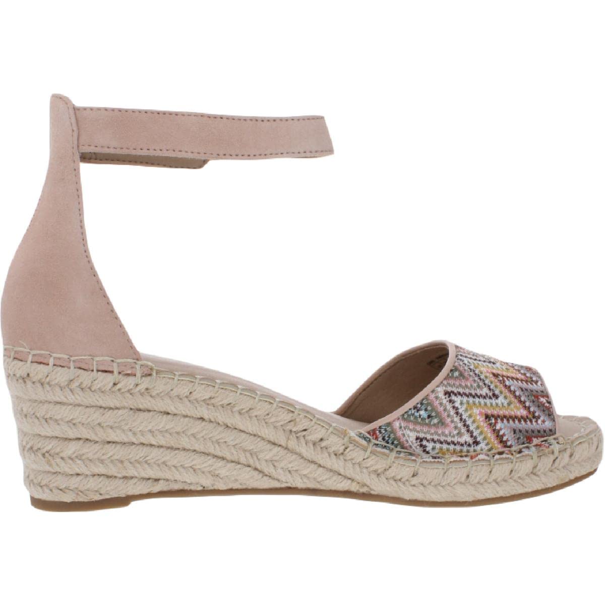 Rockport Women's Marah 2-Piece Ankle Wedge Sandal - Comfortable Casual Summer Shoes in Blush Pink, Size 11 | Perfect for Beach, Vacation & Everyday Wear