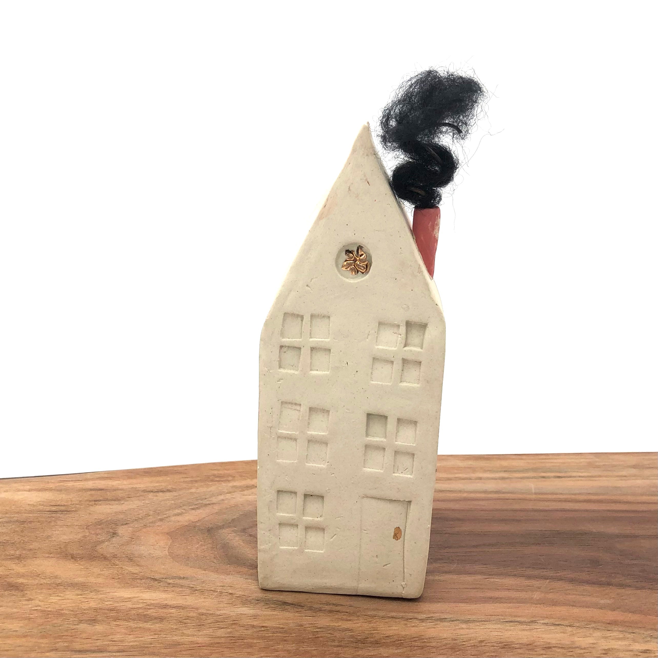 Susan Speck Ceramic White Wall Houses - Assorted Designs for Home Decor, Shelf Display, and Gift Giving