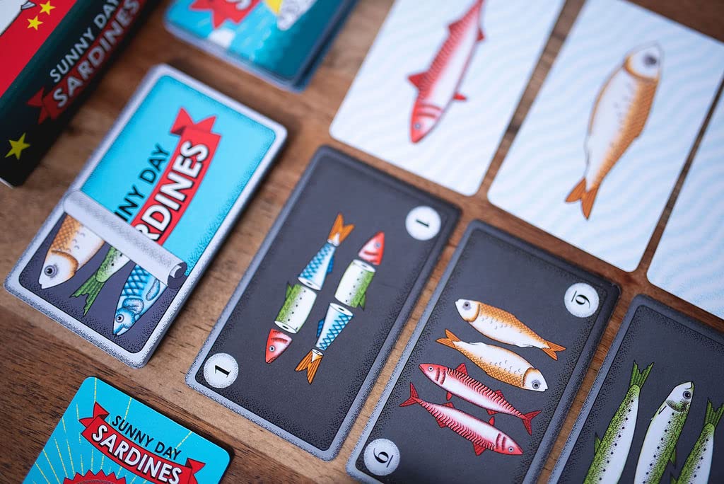 Sunny Day Sardines Card Game - Travel Size for 2-4 Players | Portable Mint Tin | Perfect for Camping & Road Trips