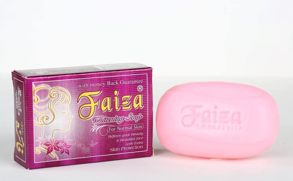 Faiza Whitening Soap - 2 Pack (2 x 90g) | Natural Skin Brightening & Glowing | For Face & Body Care - Perfect for Daily Use & Gift Giving