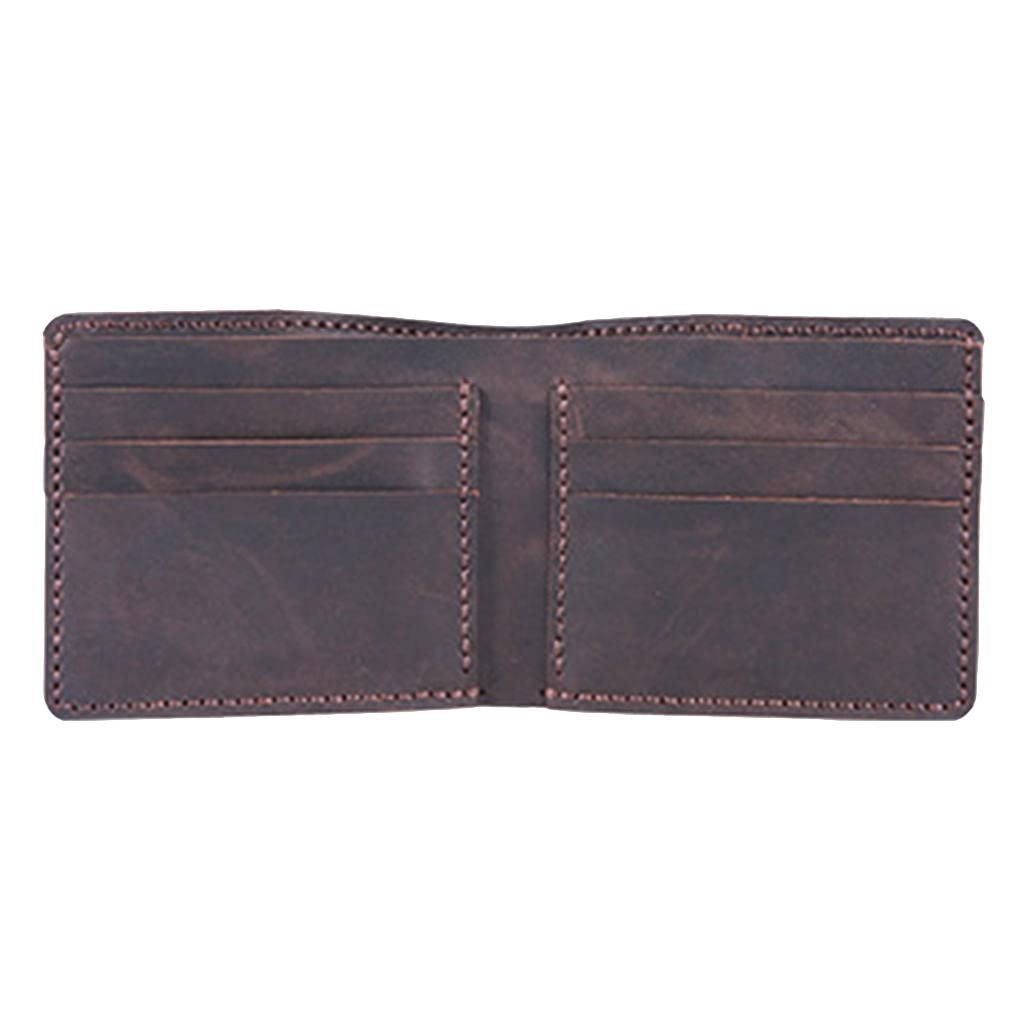 FAKEME DIY Leather Wallet Making Kit - Handmade Leather Blanks Set for Crafting Bifold Wallets (Coffee Brown) | Perfect for Leatherworking Beginners & Gift Giving