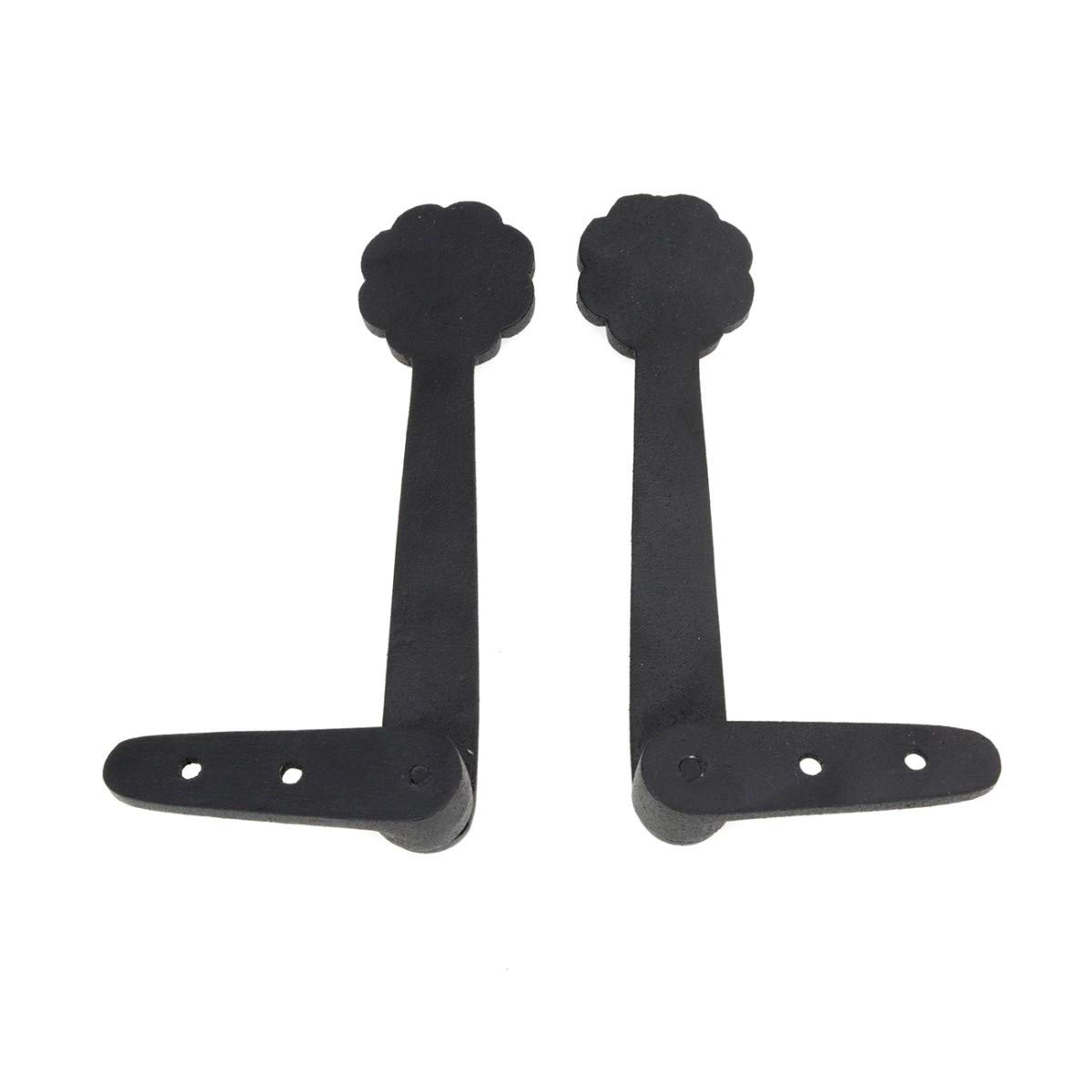 Black Stair Carpet Runner Holder Clips - 13 Pack with Mounting Hardware | Decorative Floral Design | 5 Inch Solid Aluminum with Powder Coat Finish | Perfect for Staircase Safety & Home Decor