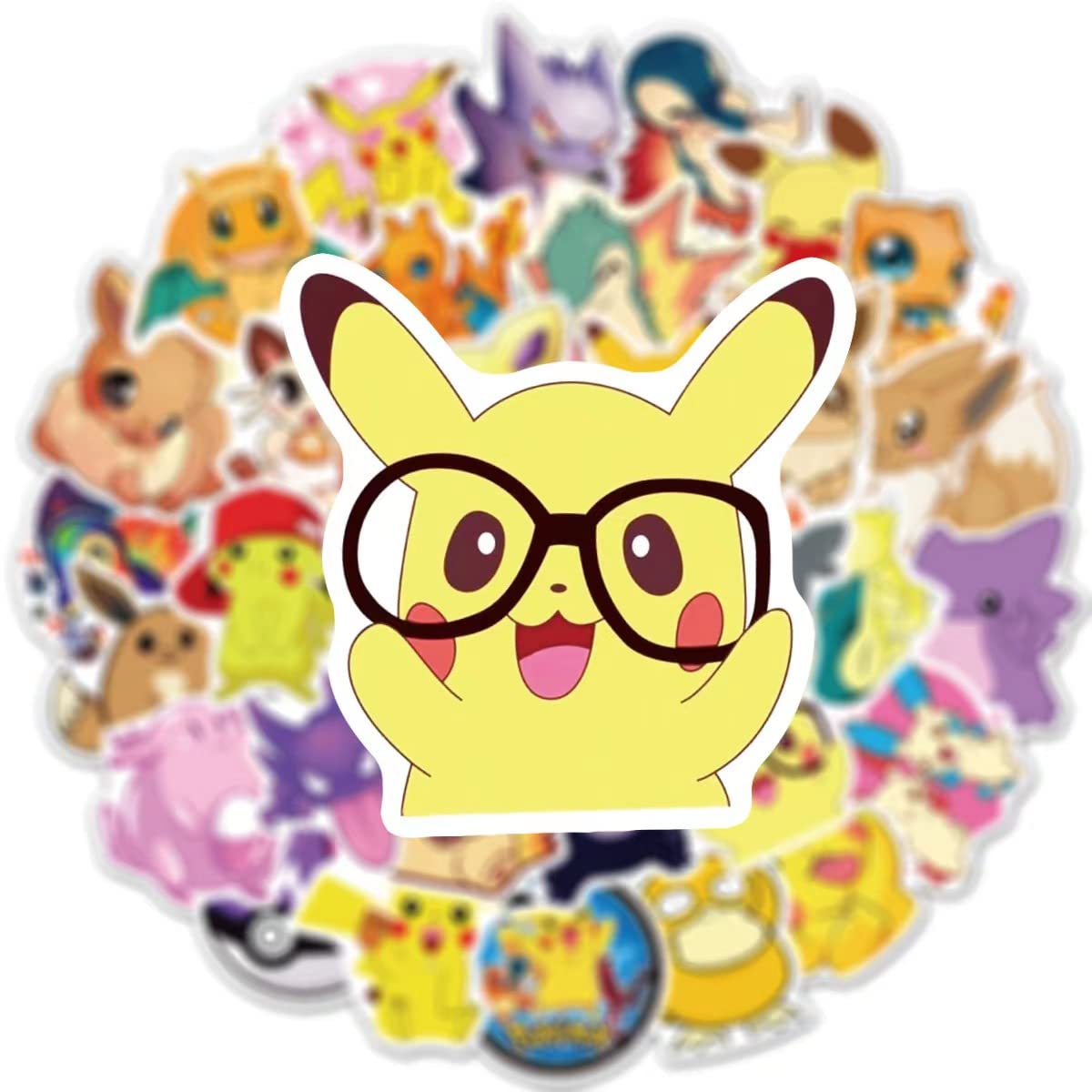 50 Pcs Cute Anime Stickers - Waterproof Vinyl Decals for Laptop, Water Bottle, Skateboard, Bicycle & Luggage - Fun Graffiti Patches for Teens, Kids & Students - Perfect for School, Office & Travel Decor
