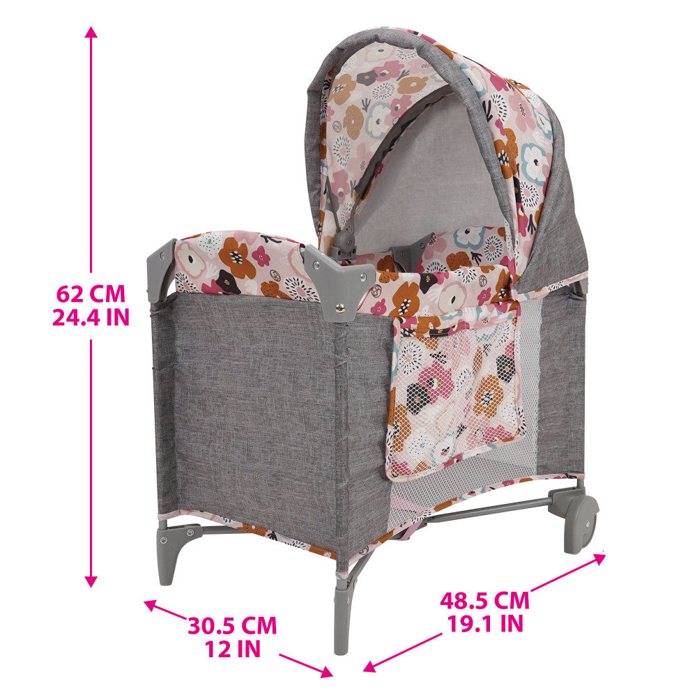 509 Crew Melange Flora Deluxe Doll Play Yard - Ultimate Toy for Girls & Boys Ages 3+ | Pretend Play, Nursery Decor & Gift Idea for Toddlers