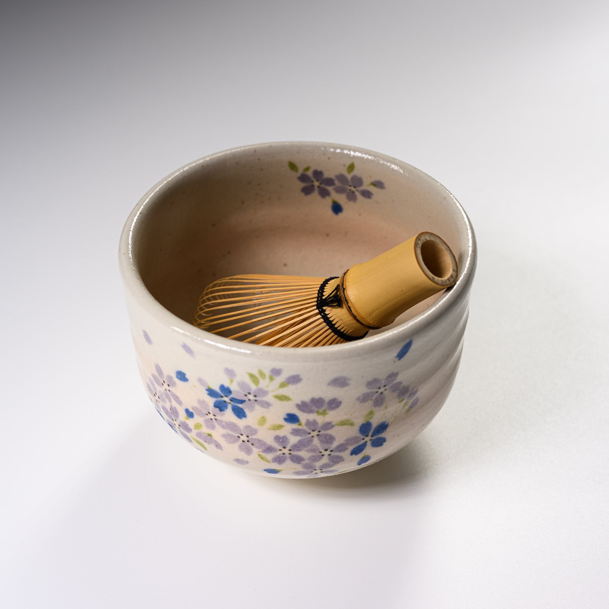 Premium Matcha Bowl Set - Handcrafted Ceramic Winter Bloom Design for Japanese Tea Ceremony | Perfect for Matcha, Green Tea, and Zen Meditation Rituals