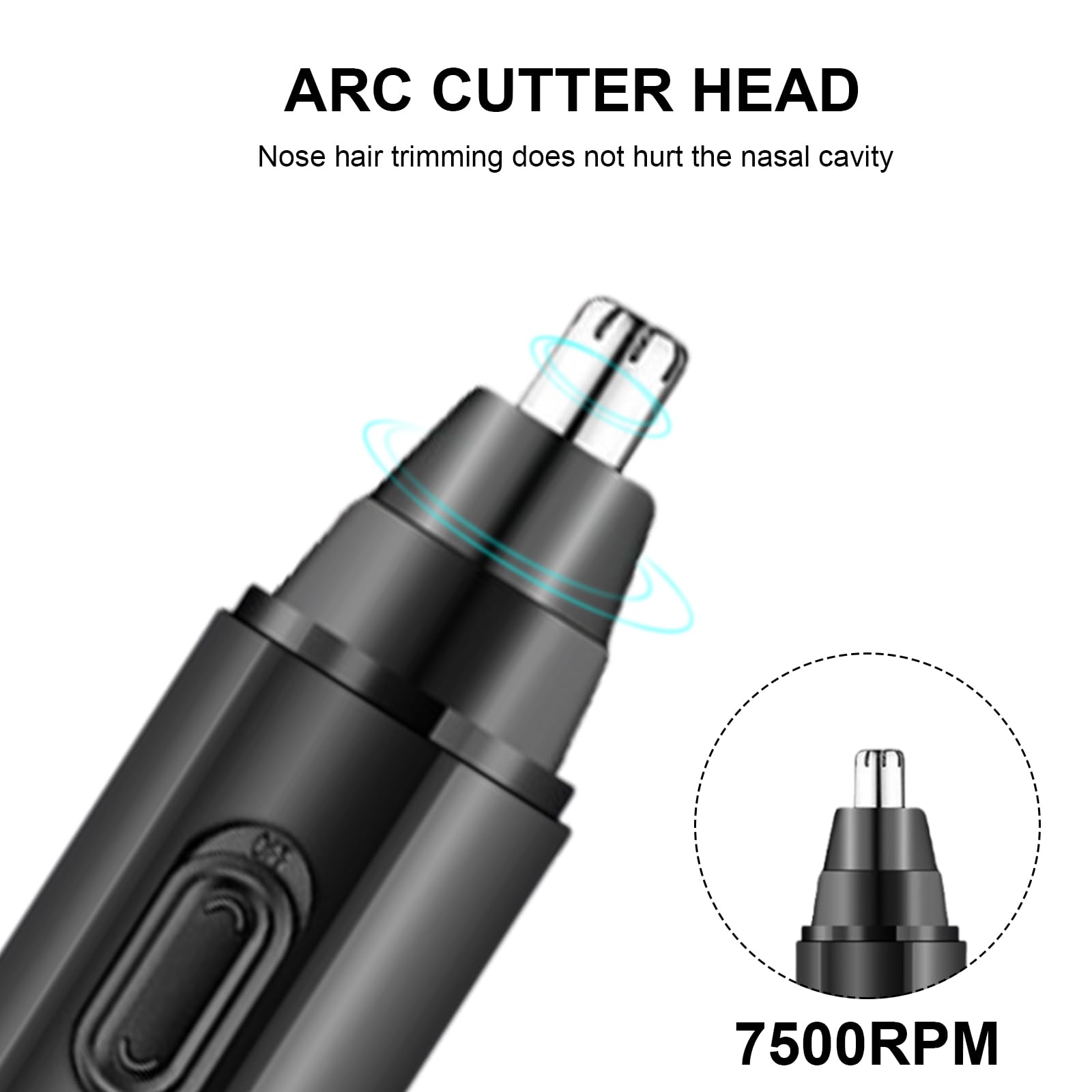Electric Nose Hair Trimmer - Gentle & Painless Nose Hair Removal Tool with ABS Body - Perfect for Travel, Grooming & Personal Care