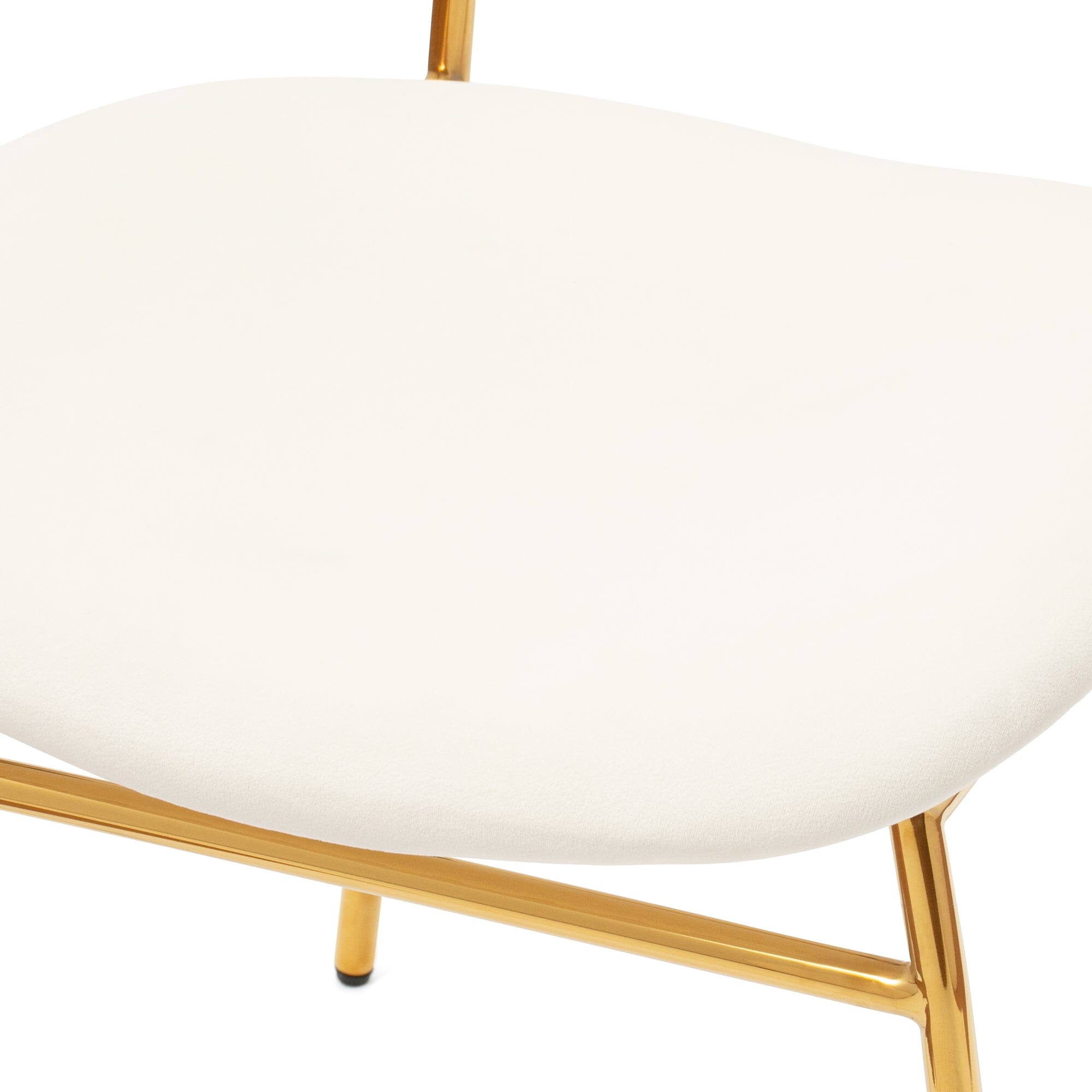 Belle White Chair with Gold Accents 500 × 560 × 810 - Modern Dining Room & Office Chair for Home Decor