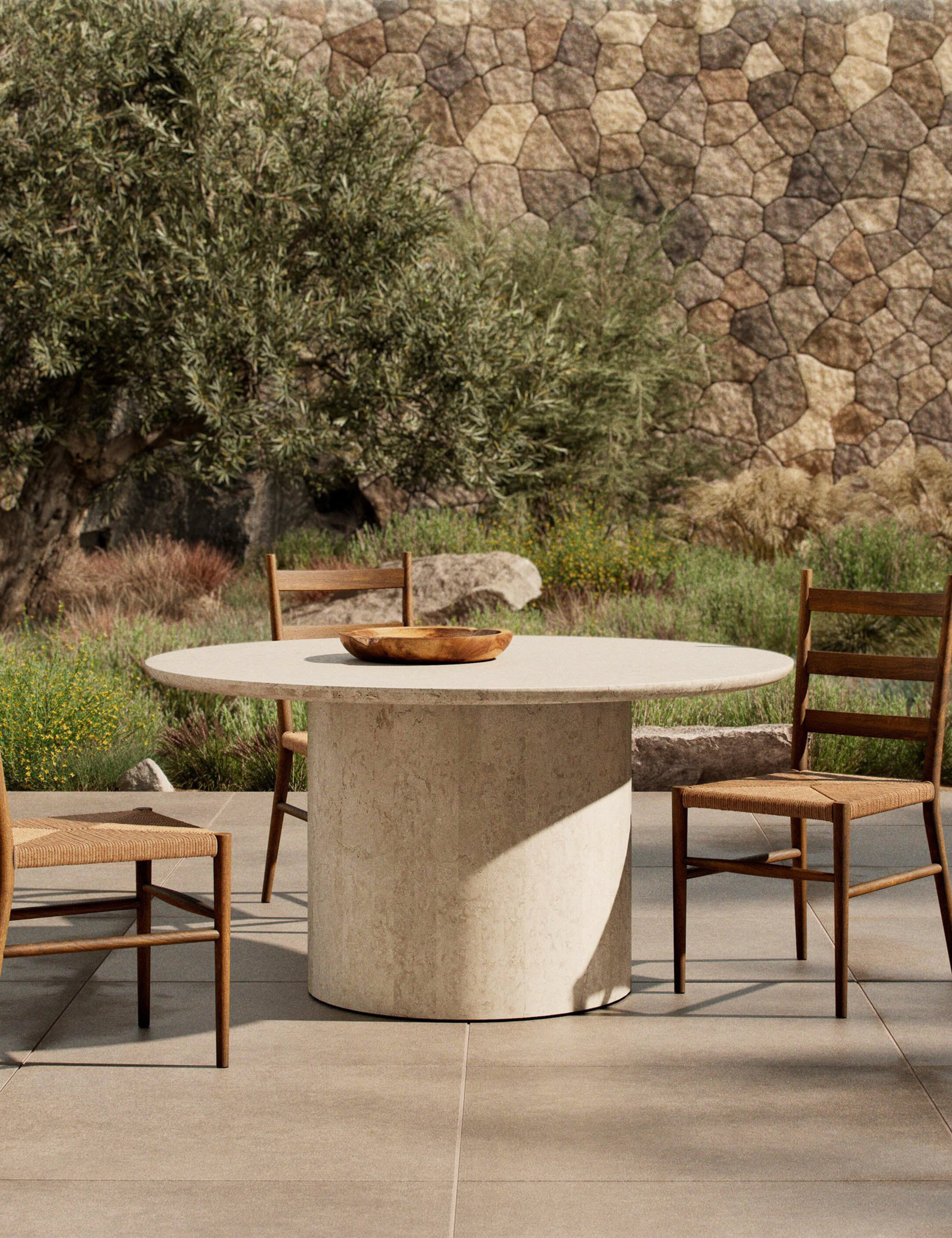 Alber Indoor Outdoor Table - Weather-Resistant Dining & Patio Furniture for Home, Garden, and Restaurant Use
