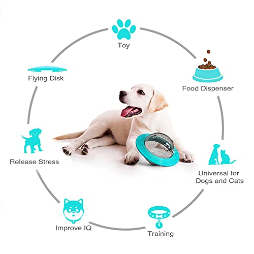 Interactive Dog Treat Ball - Slow Feeder Puzzle Toy for Medium/Large Dogs - Perfect for Mealtime Enrichment & Training (Blue)