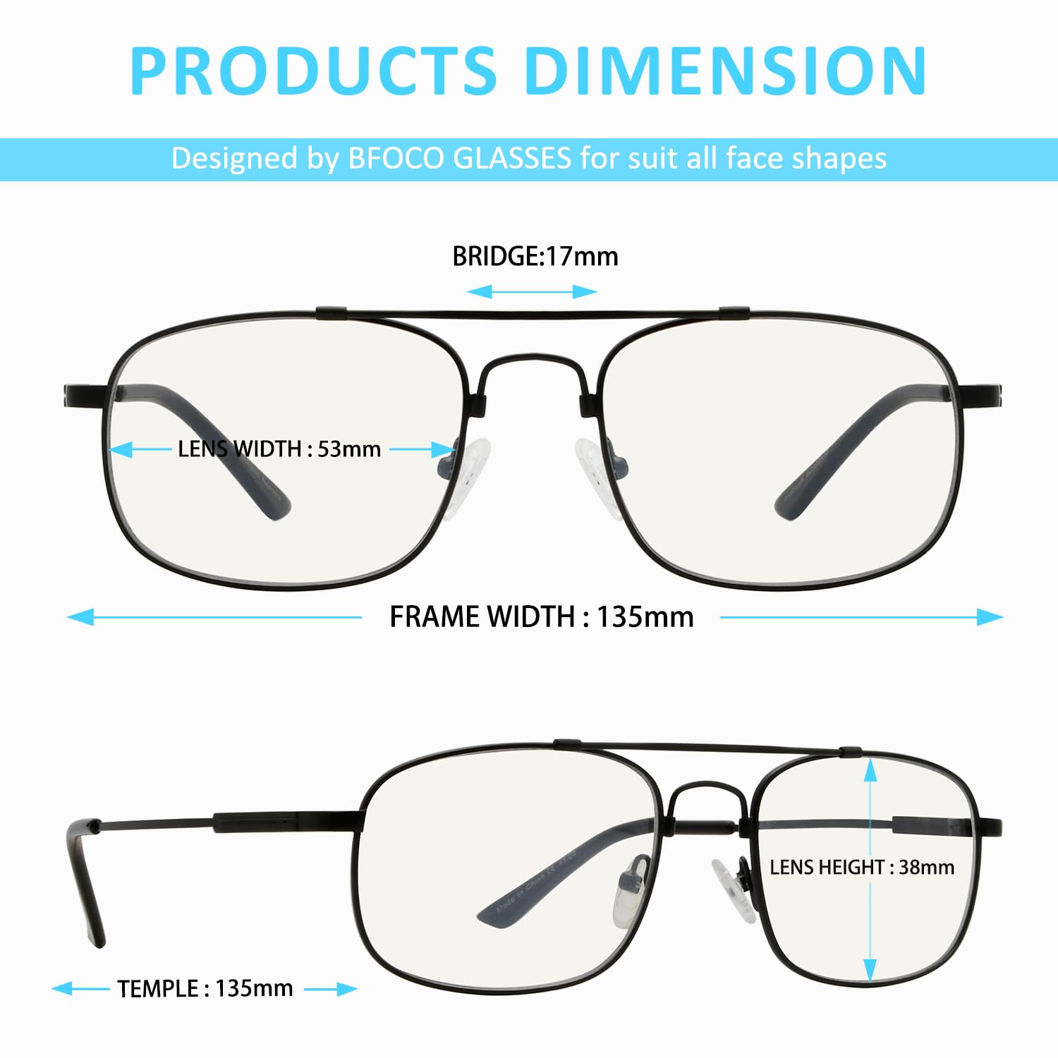 BFOCO Blue Light Blocking Reading Glasses for Women & Men - Progressive Multifocus Spring Hinge Readers (1.25 Magnification, Gunmetal) - Perfect for Computer Work, Reading & Screen Time Protection