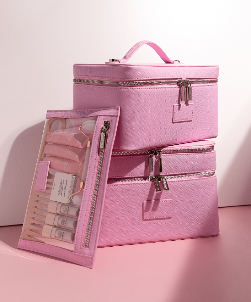 Duo Vanity Case - Travel Makeup Organizer with Mirror, Perfect for Women's Cosmetic Storage & On-the-Go Beauty Essentials | Ideal for Home, Office & Vacation Use