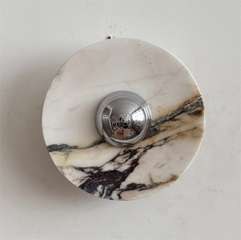 Calacatta Marble Wall Sconce Light - Modern Gold Finish Bathroom Vanity Lighting for Bedroom, Hallway & Living Room Decor