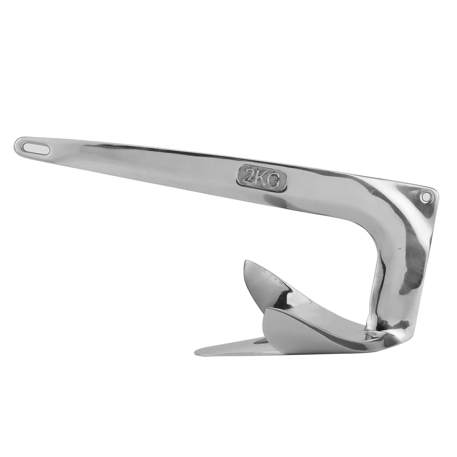 Acouto 4.4 lbs (2 kg) 316 Stainless Steel Claw Boat Anchor - Marine Grade Anchor for Boats 15-22 ft - Yacht & Ship Accessories - Perfect for Fishing, Sailing & Water Sports