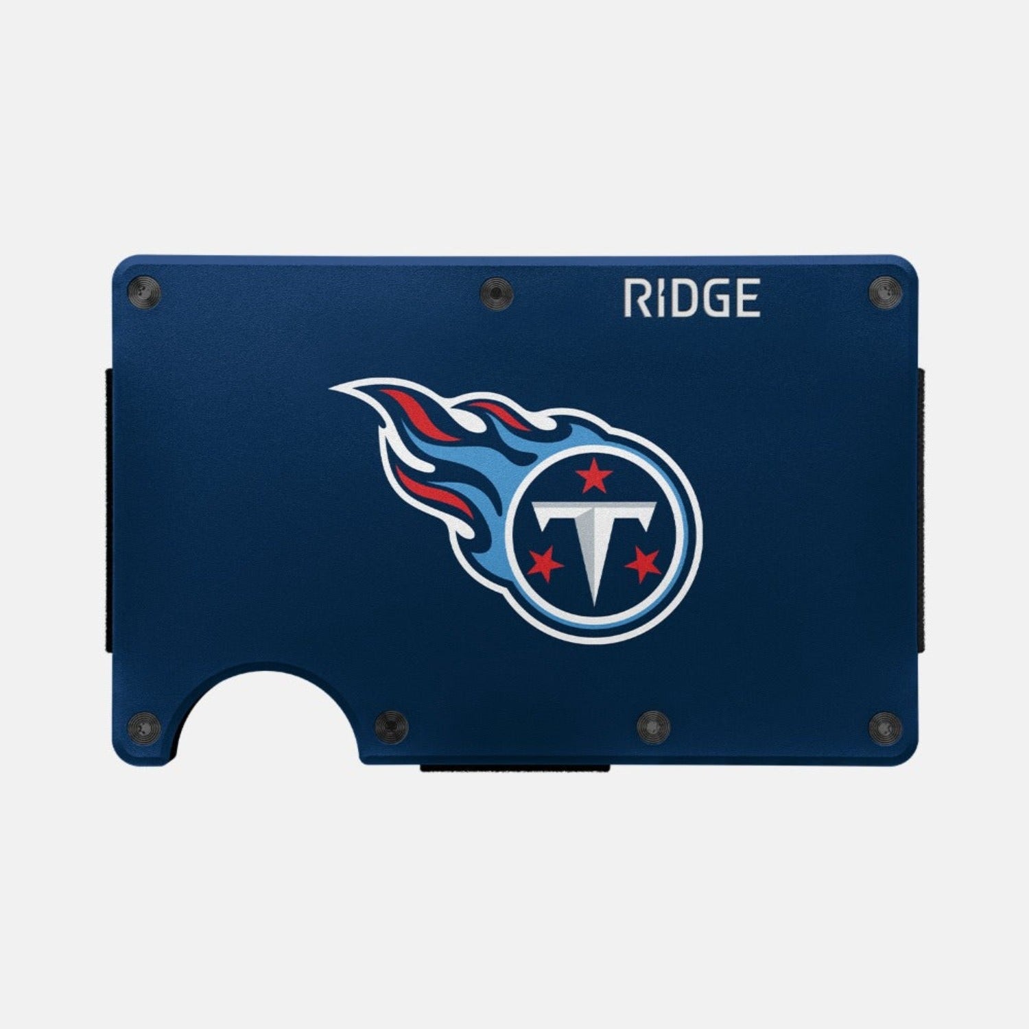 Ridge Wallet for Men - Slim RFID Blocking Titanium Metal Money Clip - Tennessee Titans NFL Team Design - Perfect for Everyday Carry, Travel & Gifting