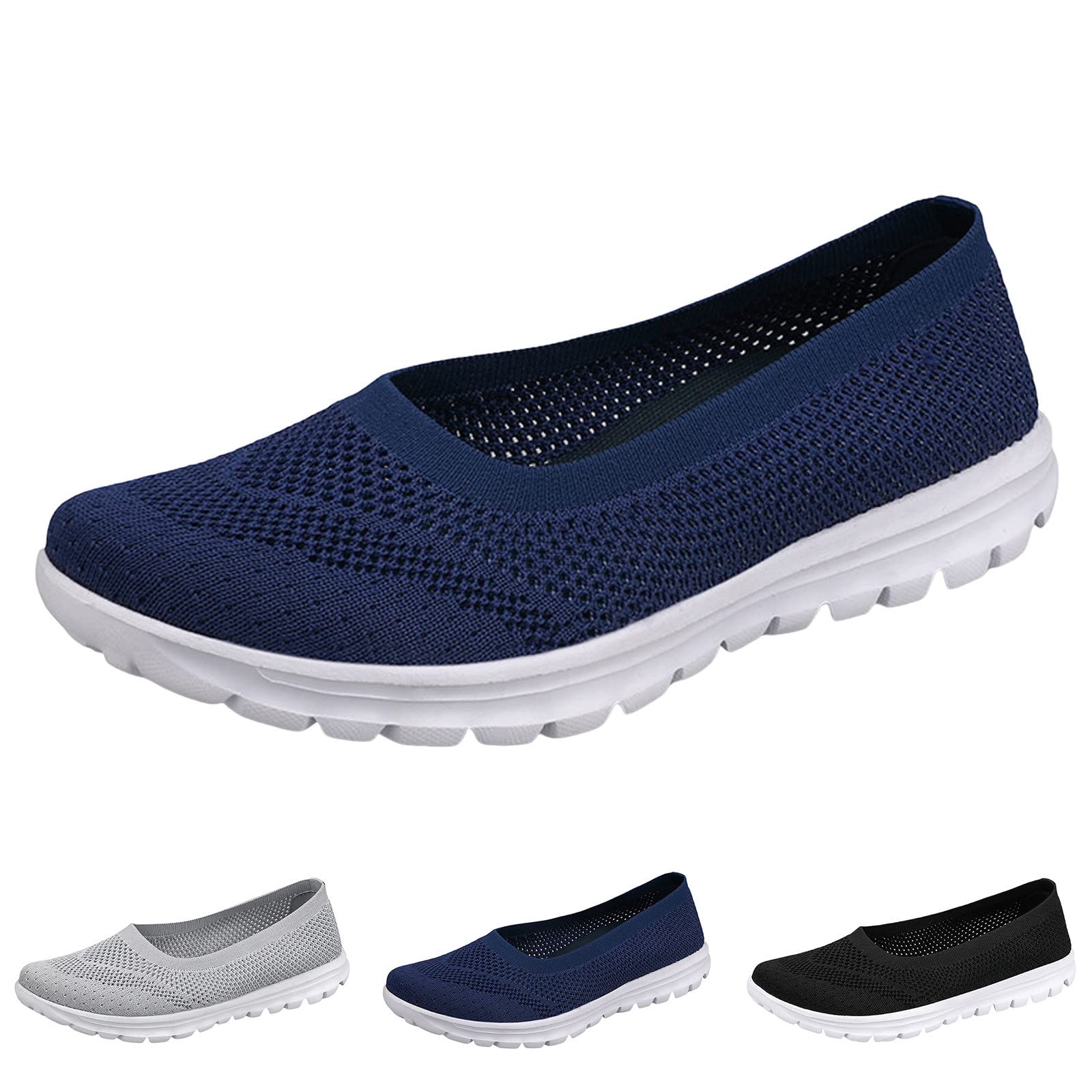 Women's Breathable Mesh Casual Shoes - Comfortable Summer Fashion Sneakers with New Pattern Design (Black, Size 7) | Perfect for Walking, Travel & Everyday Wear