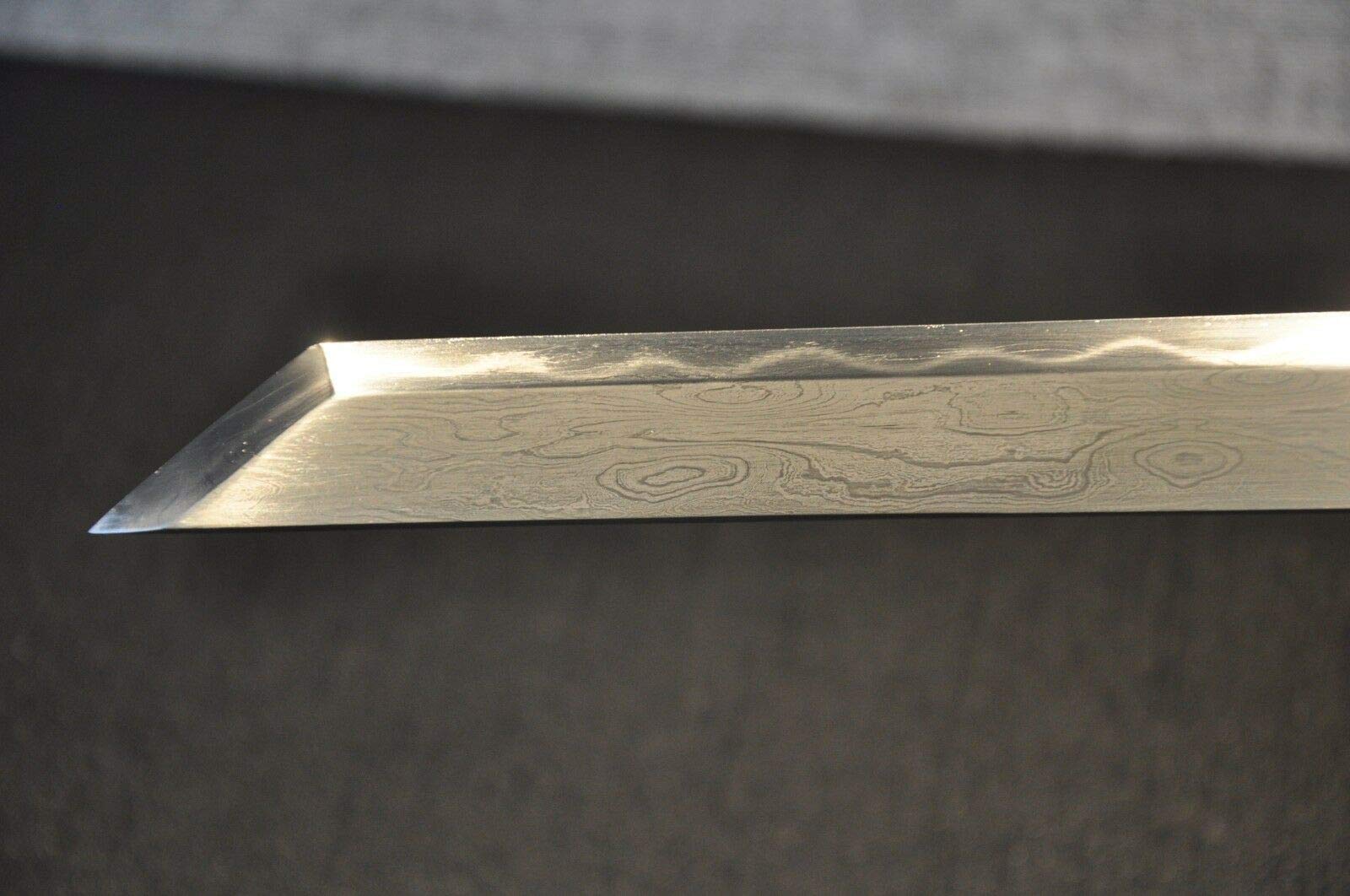 Handmade Damascus Steel Sword Knife with Ebony Handle - XY Hollow Tang Design, Alloy Blade for Collectors, Cosplay & Medieval Reenactment