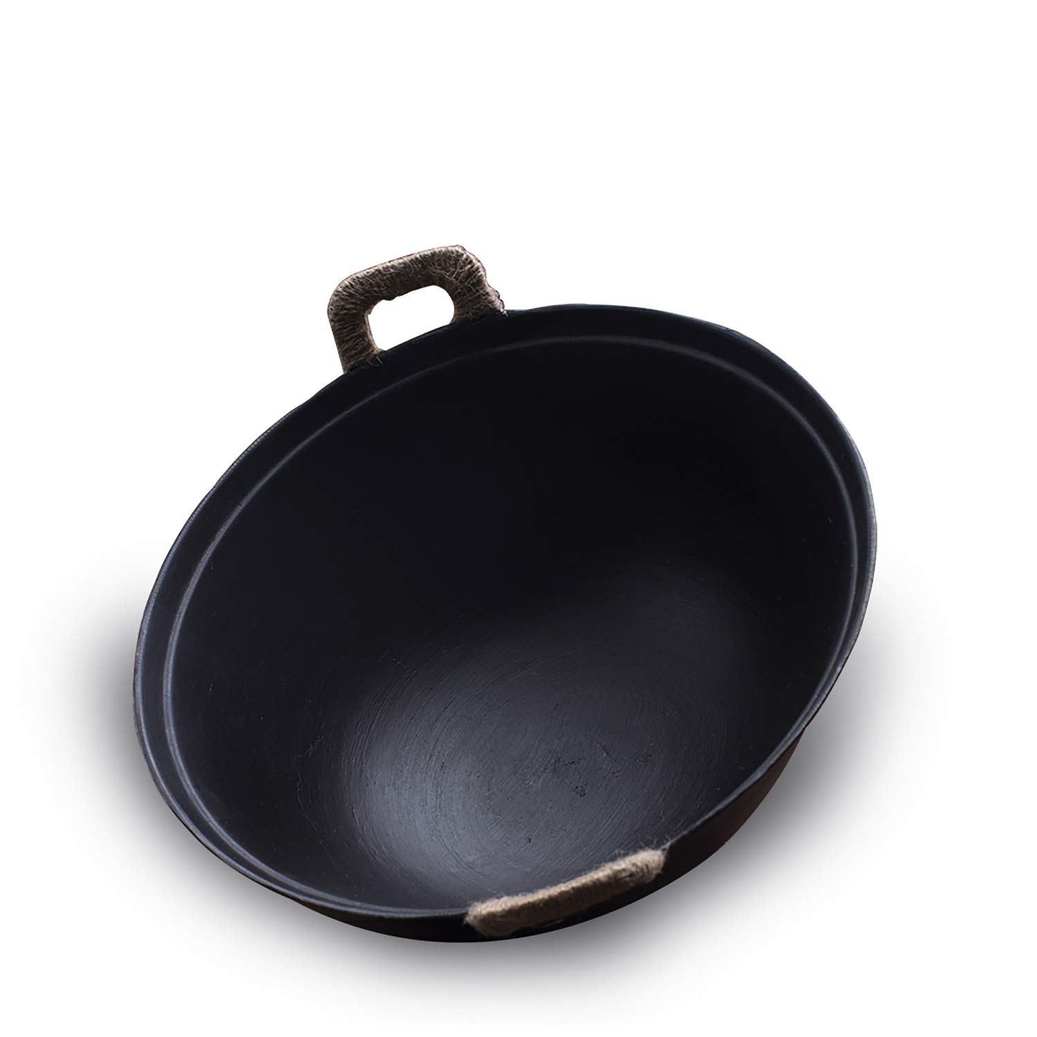 ZhenSanHuan Handmade Cast Iron Wok Pan - 30cm/11.8 Inch Uncoated Natural Iron Skillet for Healthy Cooking | Perfect for Stir-Fry, Deep Frying & Asian Cuisine