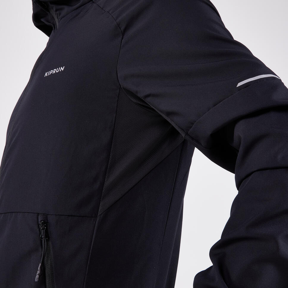 Kiprun Men's Run 100 Windproof Running Jacket - Lightweight Water-Resistant Trail Running Coat for Outdoor Jogging & Hiking in Cold Weather