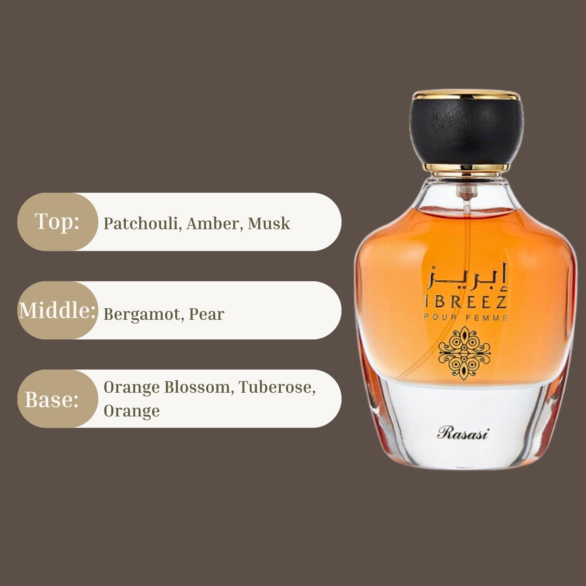 RASASI Ibreez Eau De Parfum for Women - 100ml (3.38 oz) Long Lasting Floral & Fresh Arabian Perfume Spray | Luxurious Feminine Fragrance for Daytime, Office & Special Occasions