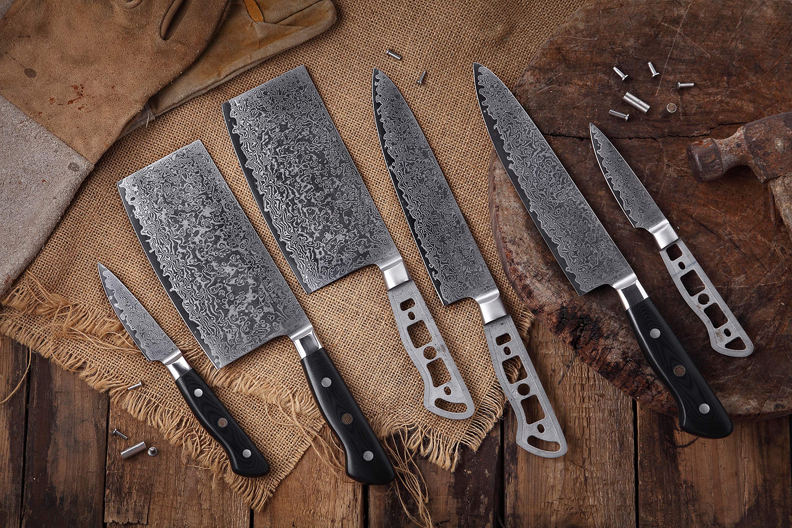 Premium 8 Inch Japanese AUS 10 Damascus Steel Bread Knife Blank - 67 Layers High Carbon Steel - Woodworking Project Kit - Perfect for DIY Knife Making, Cooking & Culinary Gifts