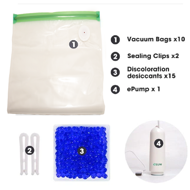 eSun eVacuum Kit Pro 2 - Portable Vacuum Sealer for Food Storage | Compact Home & Kitchen Appliance | Perfect for Meal Prep, Sous Vide & Freezer Organization