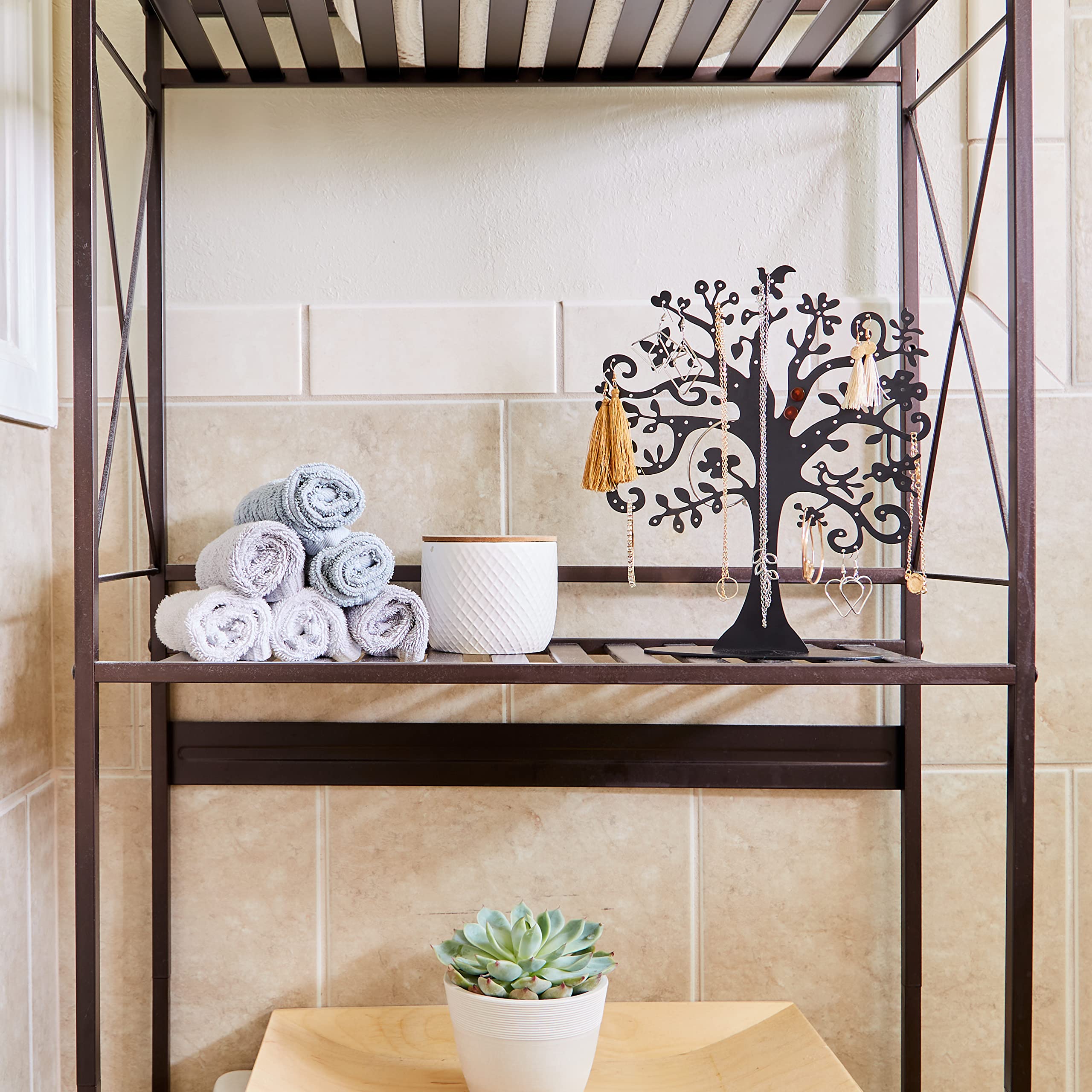 SoCal Jewelry Tree Organizer - Elegant Jewelry Stand for Earrings, Necklaces & Bracelets | Perfect for Bedroom, Bathroom & Travel Jewelry Display & Storage