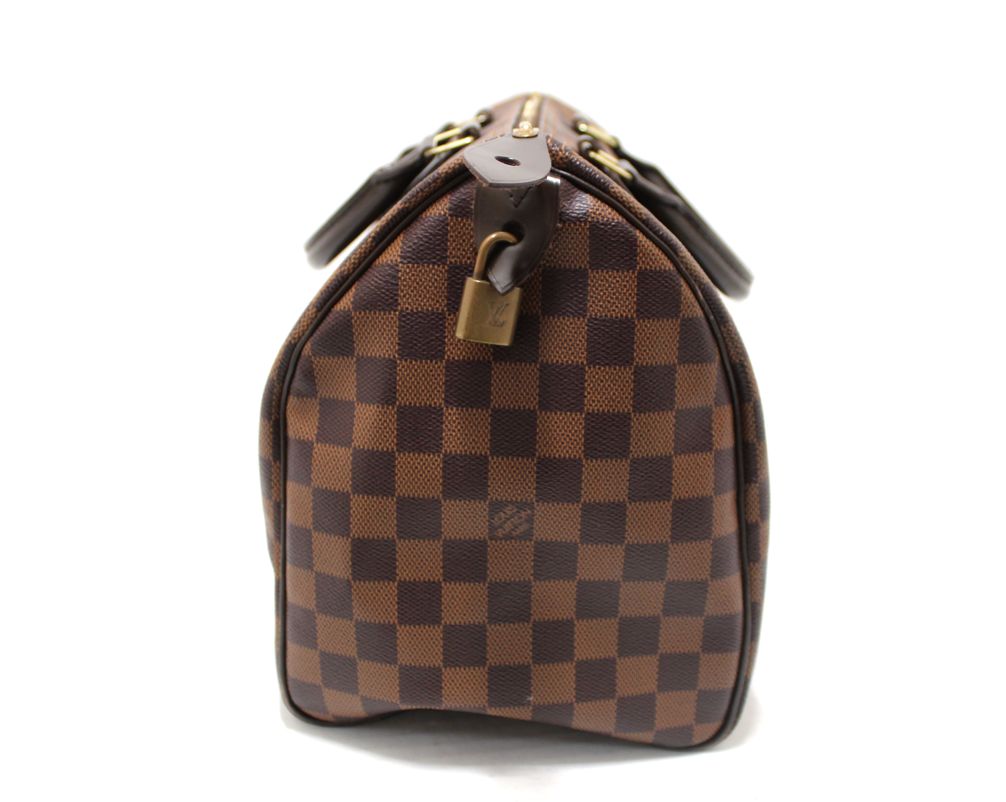 Authentic Louis Vuitton Damier Ebene Speedy 35 Handbag for Women - Luxury Designer Shoulder Bag & Travel Tote - Perfect for Work, Travel & Everyday Use