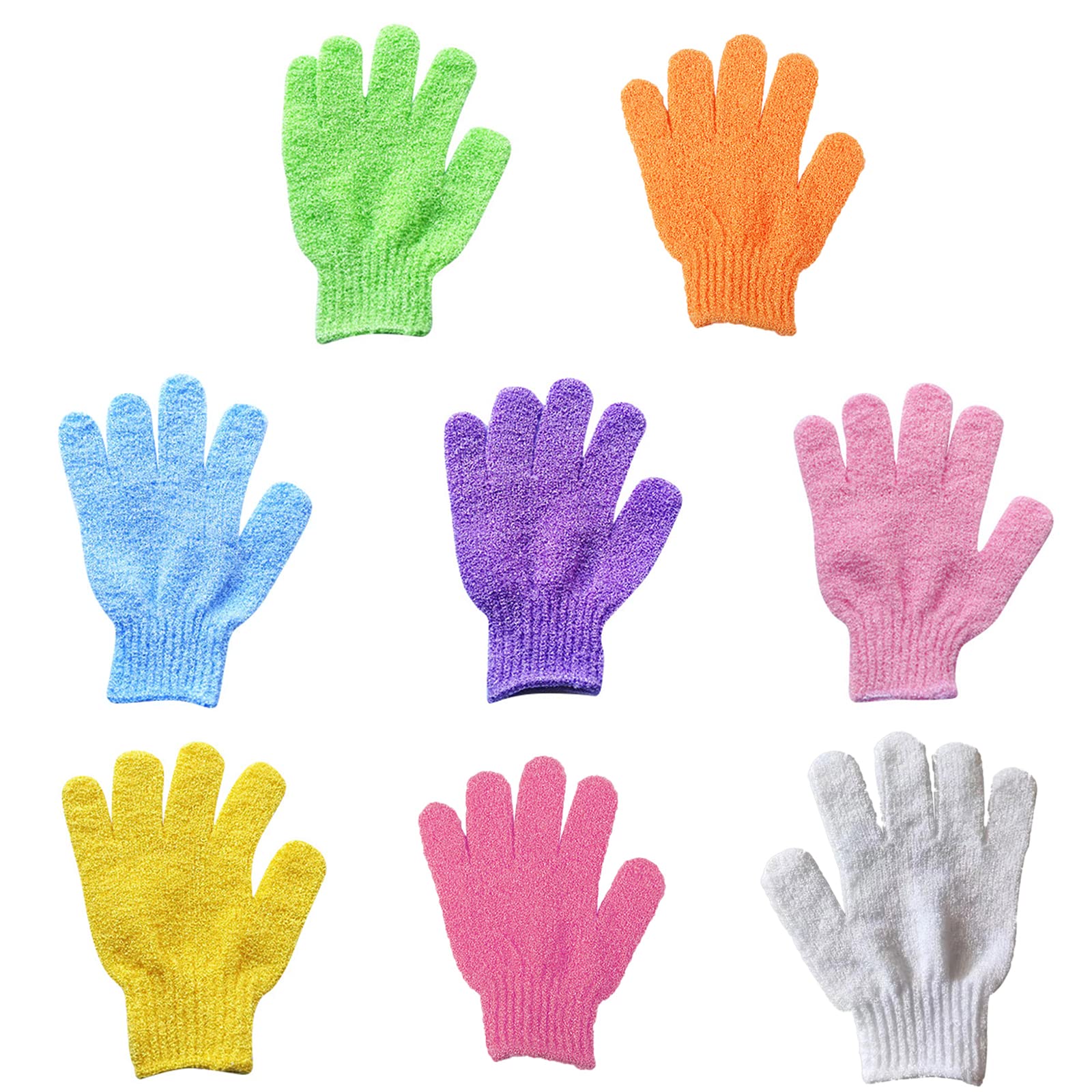 Exfoliating Body Scrub Gloves for Shower - Double Sided Bath & Skin Cleaning Mitts for Smooth Skin - Pink Spa Gloves for Women & Men - Perfect for Dead Skin Removal & Dry Brushing at Home