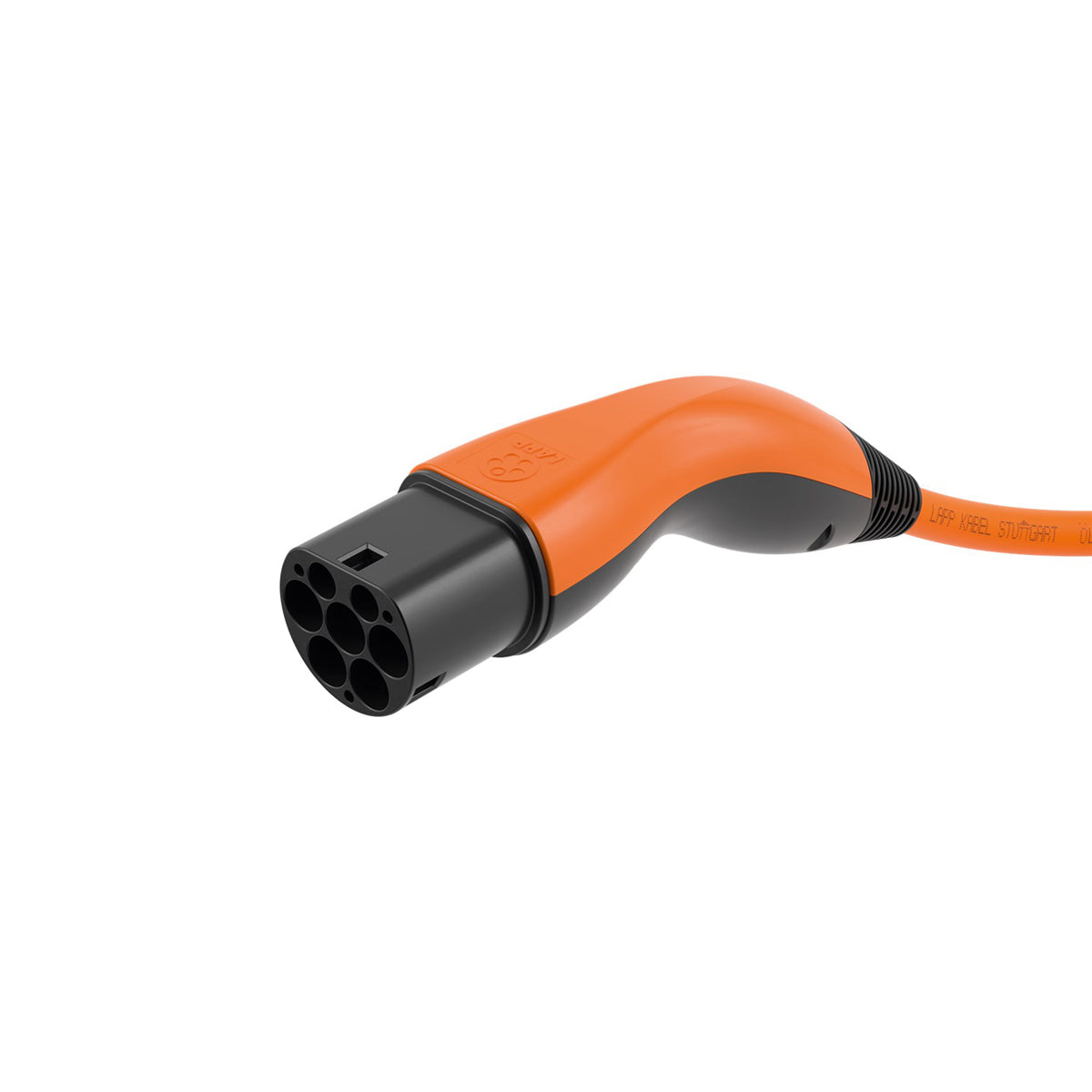 Premium LAPP EV Charging Cable Type 2 (11kW 3 Phase 20A) 5m Orange - Fast Charging for Tesla, BMW, Audi & More | Home & Public Station Use