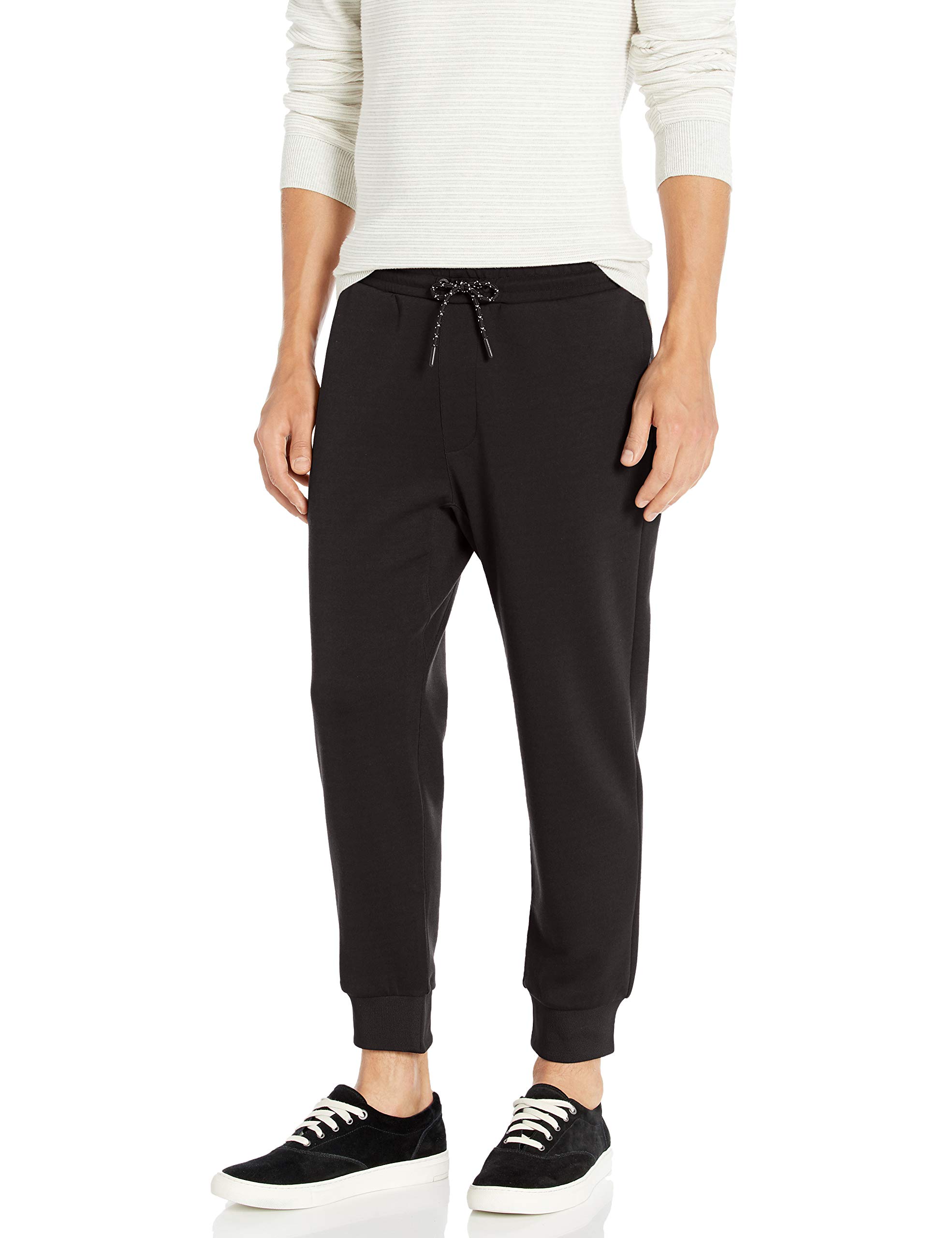 ARMANI EXCHANGE Men's Comfortable Double Knit Jogger Pants with Drawstring Waist - Perfect for Gym, Running & Casual Wear