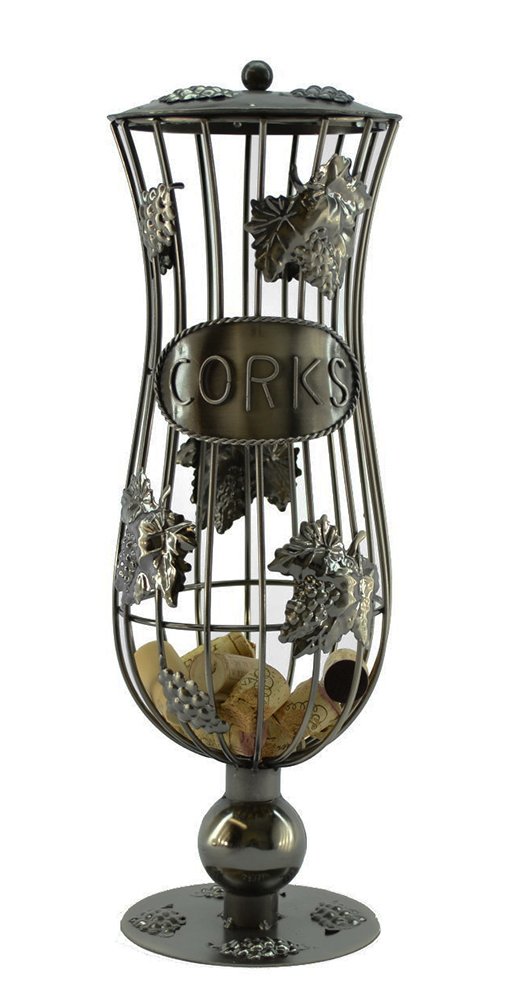 Wine Cork Holder & Grape Vase - Elegant Bar Counter Decor for Home, Restaurant, and Wine Cellar Display